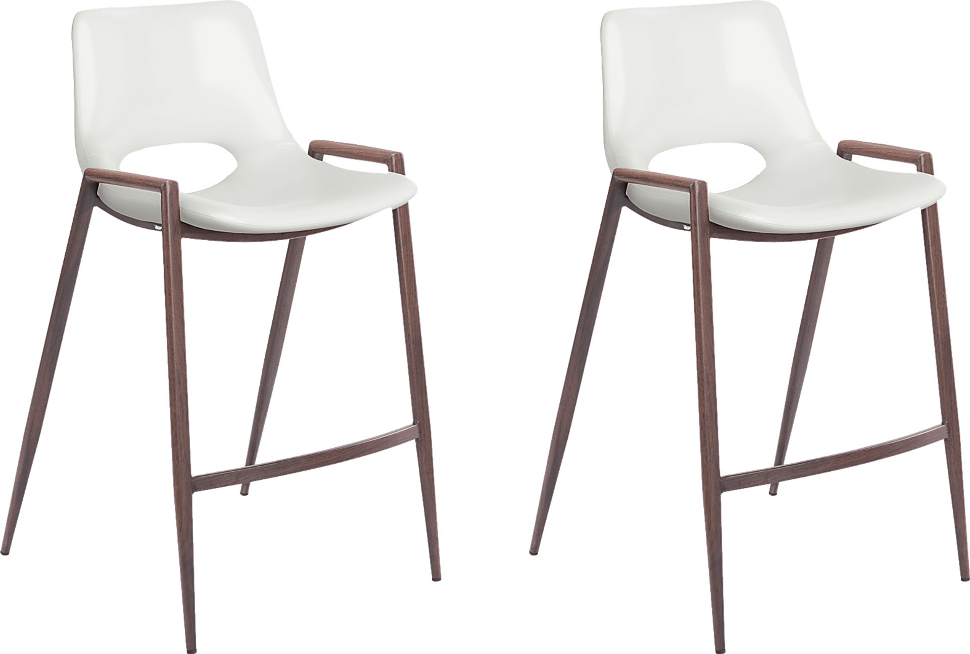 Percheron White Counter Height Stool, Set of 2 - Image 1