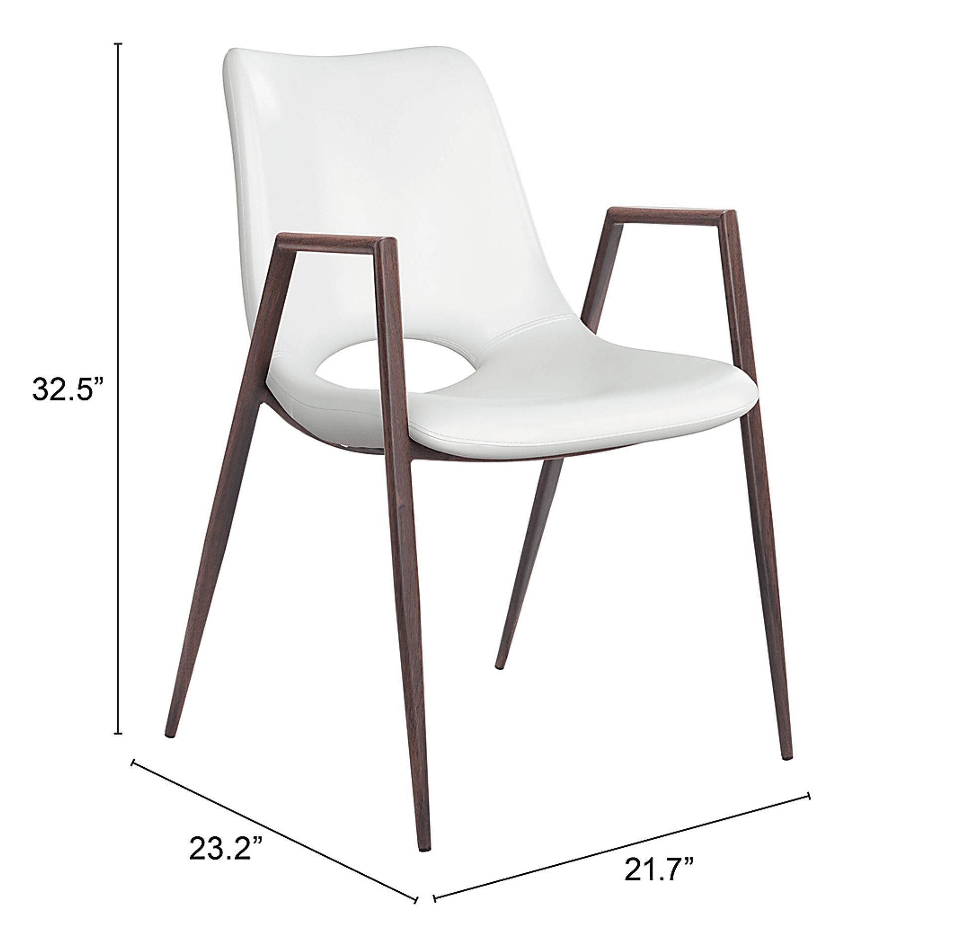 Percheron White Dining Chair, Set of 2 - Image 6