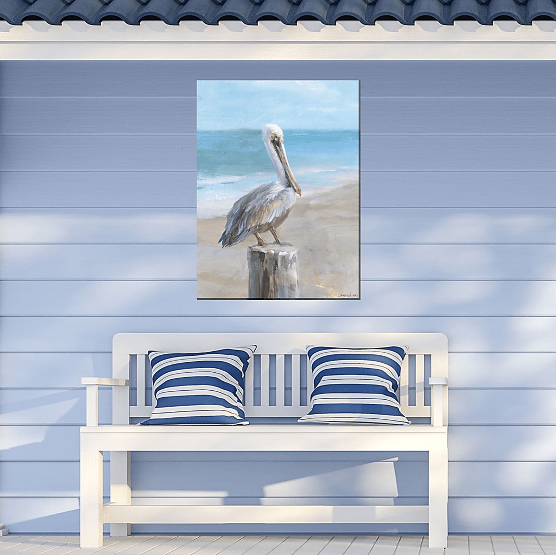 Perching Pelican Outdoor/Indoor Wall Art - Image 2