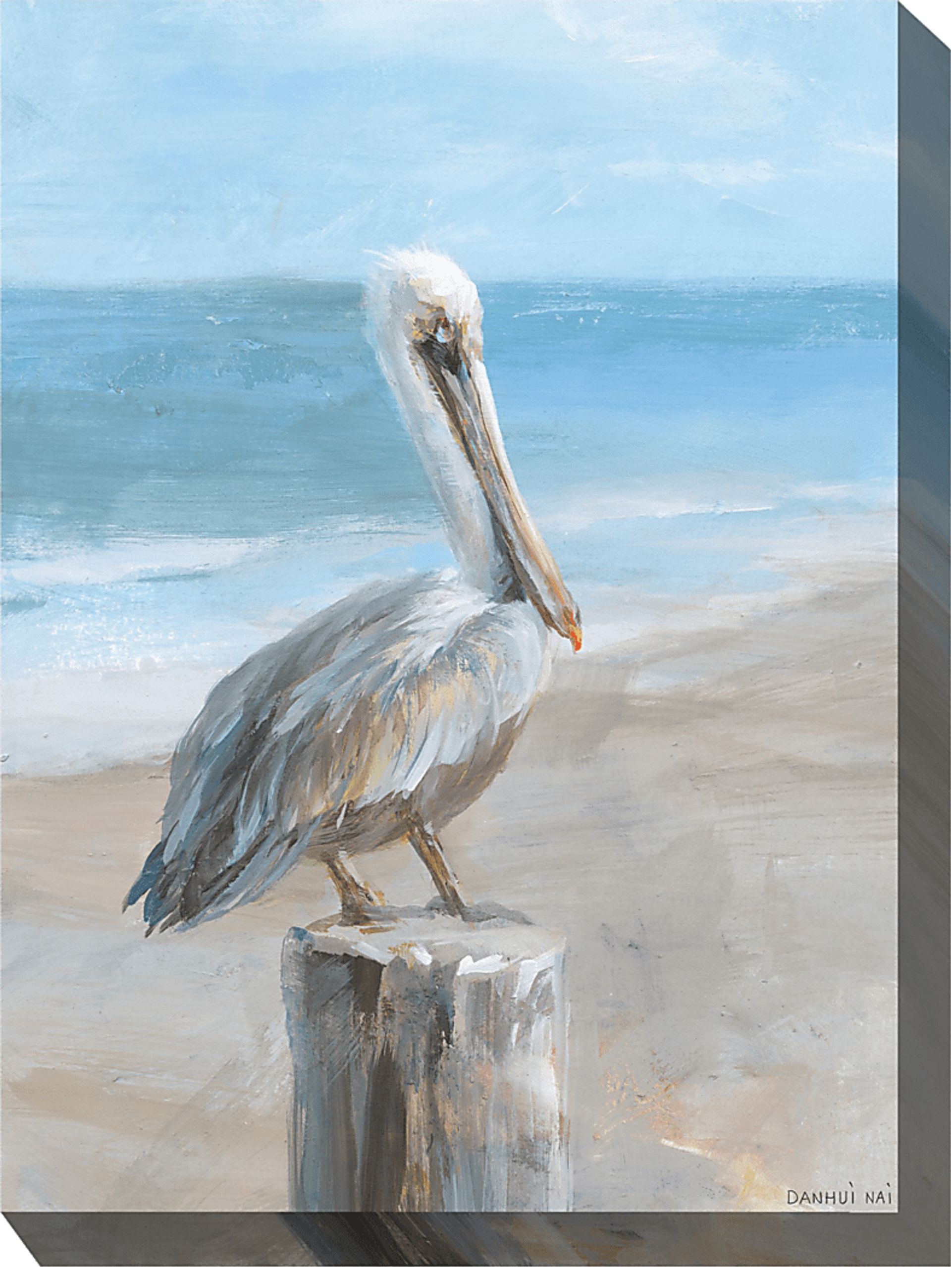 Perching Pelican Outdoor/Indoor Wall Art - Image 1
