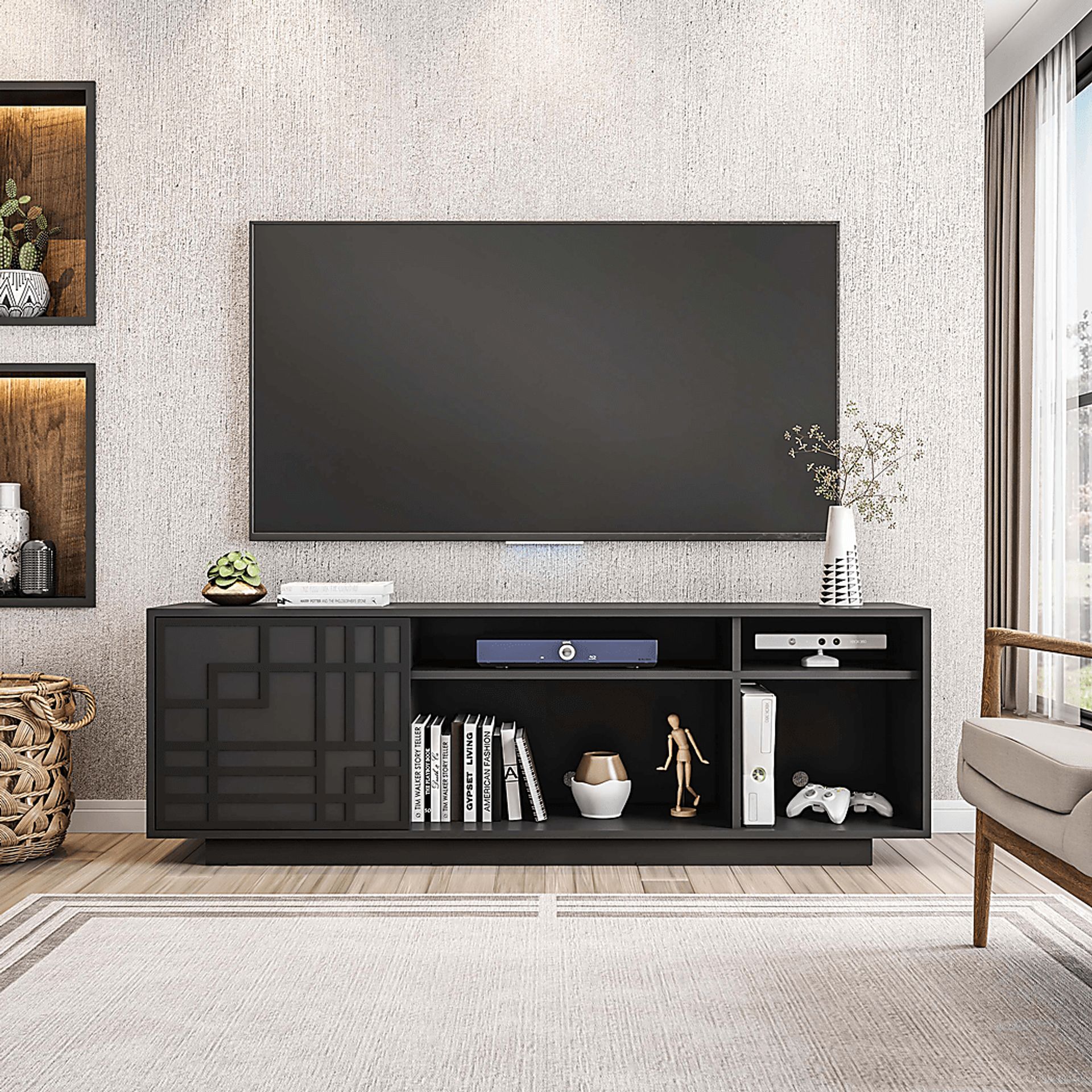 Percita Black 63 In. Console - Image 2