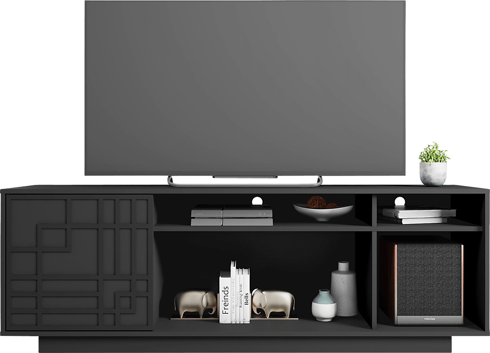 Percita Black 63 In. Console - Image 5