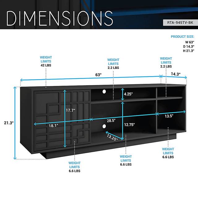 Percita Black 63 In. Console - Thumbnail - Image 10