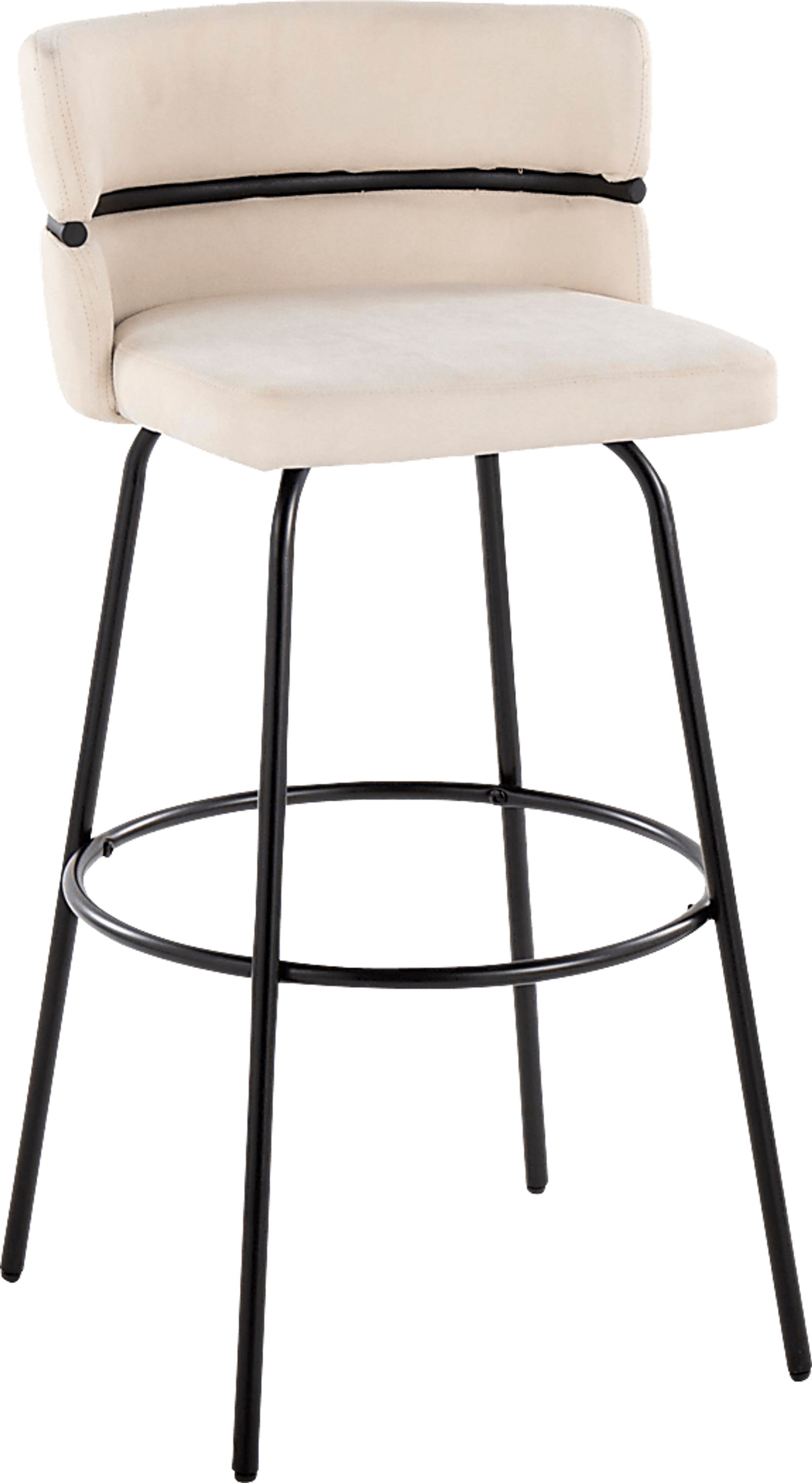 Percivale I Cream Swivel Barstool, Set of 2 - Image 6