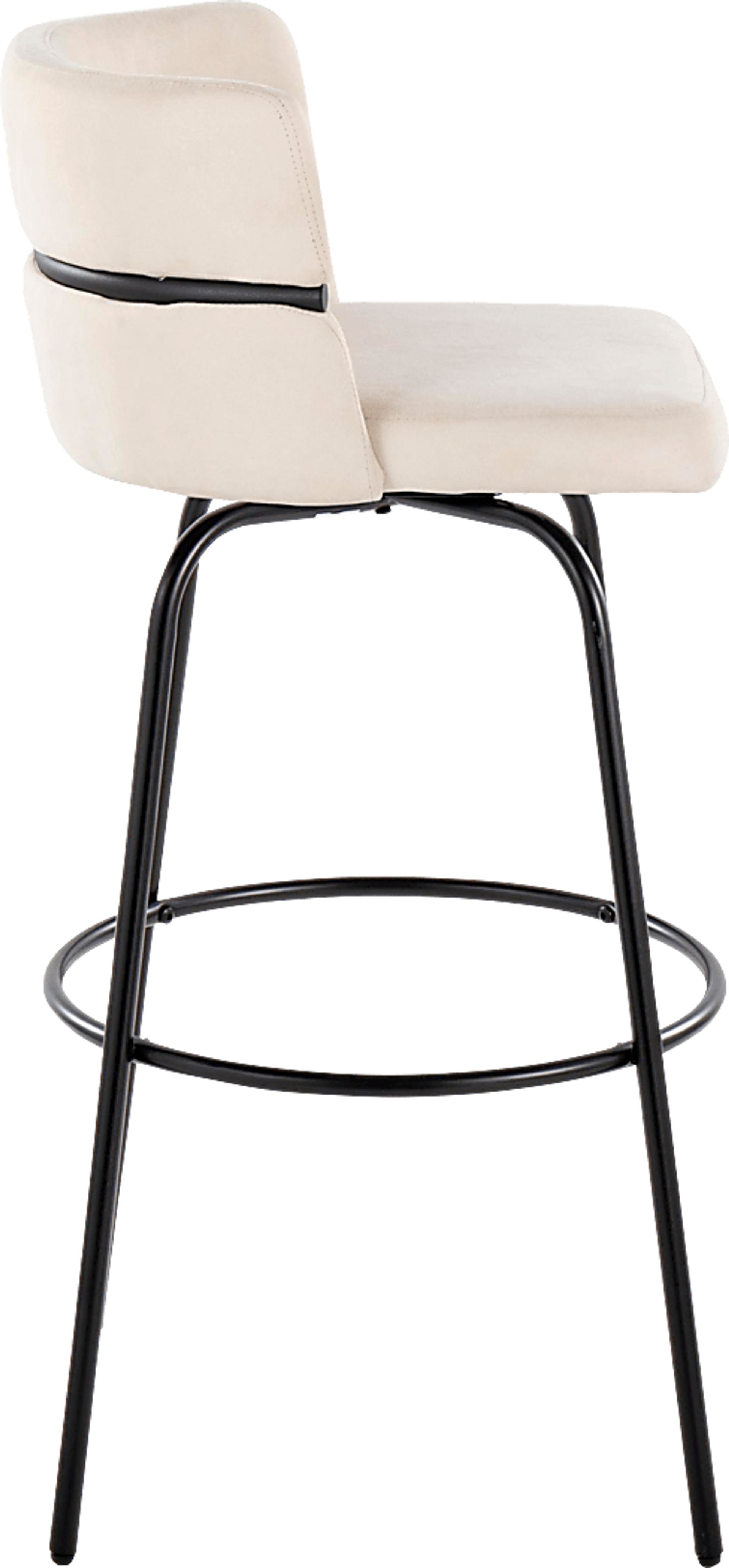Percivale I Cream Swivel Barstool, Set of 2 - Image 7