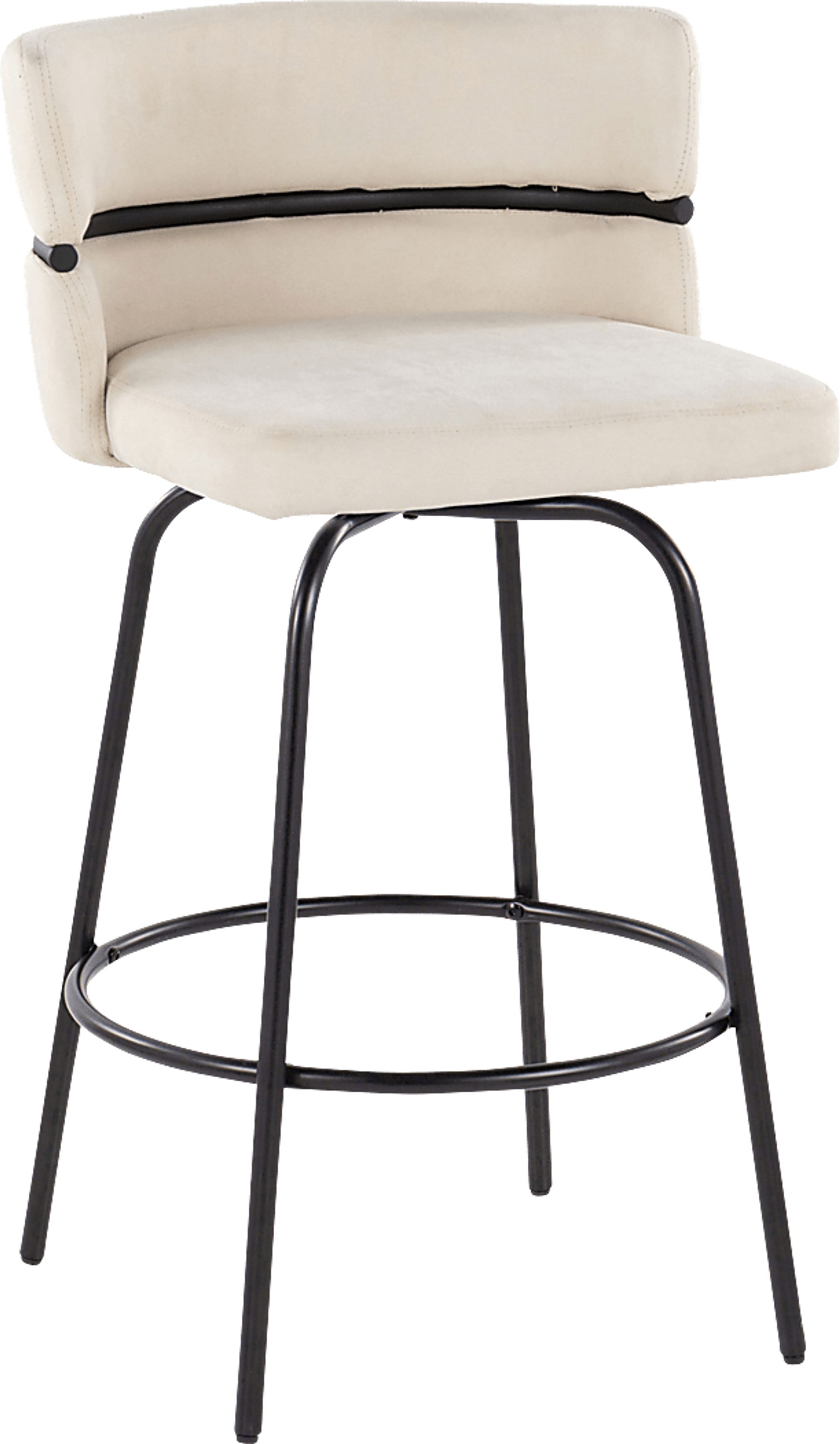 Percivale I Cream Swivel Counter Height Stool, Set of 2 - Image 5