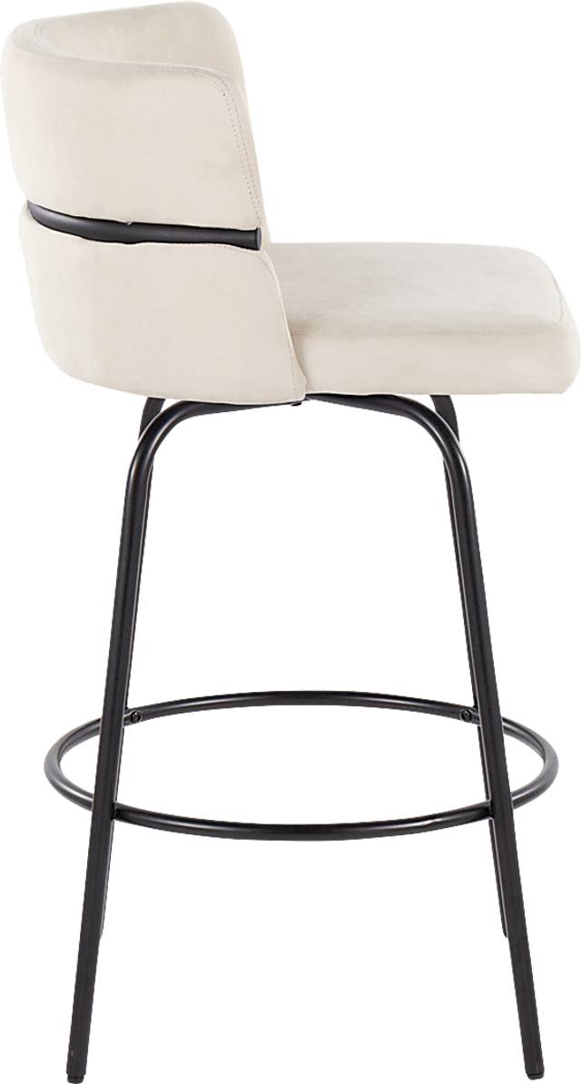 Percivale I Cream Swivel Counter Height Stool, Set of 2 - Thumbnail - Image 6