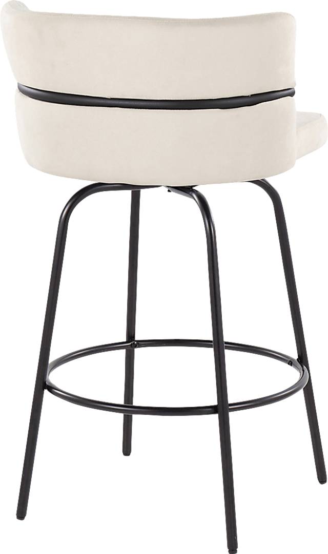 Percivale I Cream Swivel Counter Height Stool, Set of 2 - Thumbnail - Image 7