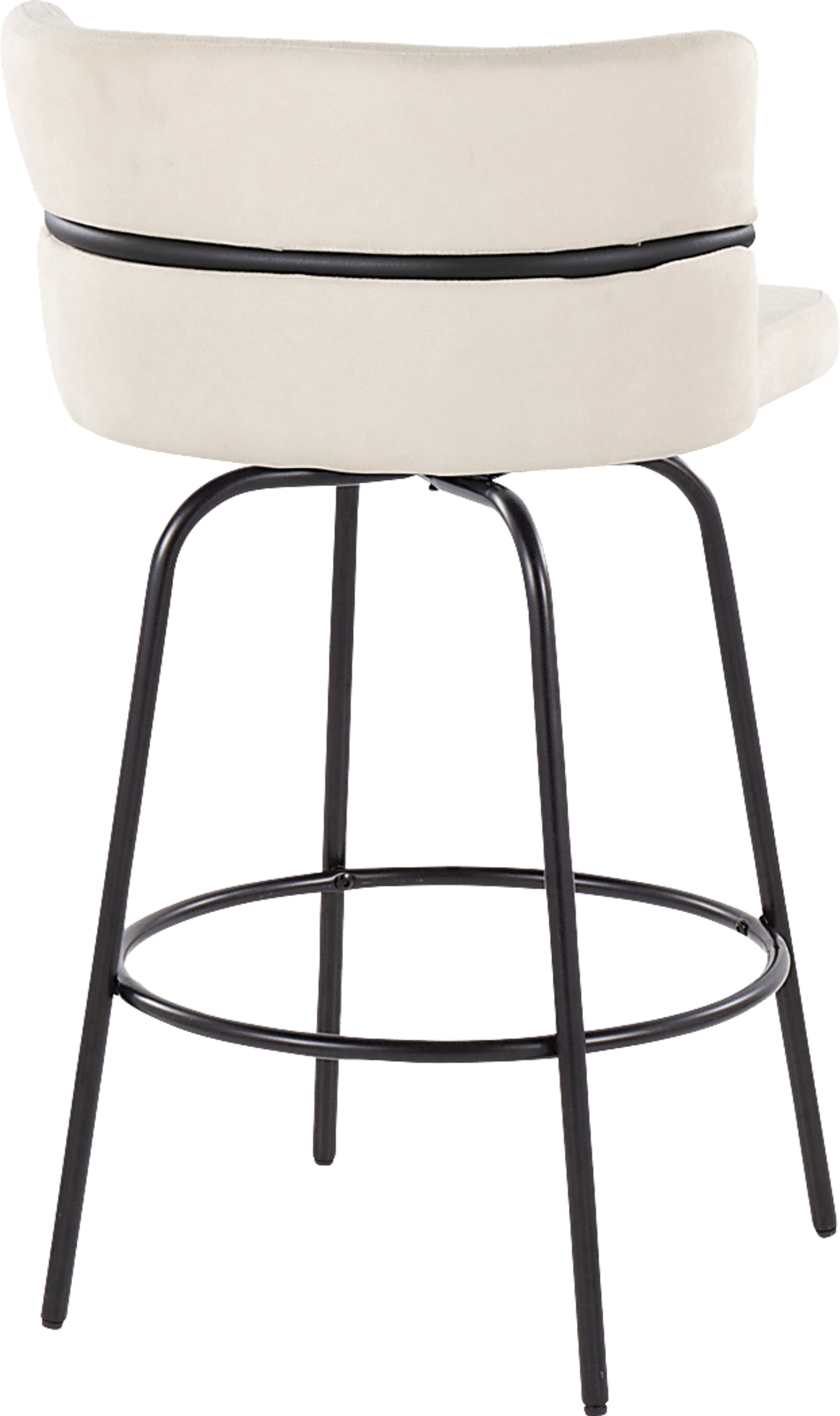 Percivale I Cream Swivel Counter Height Stool, Set of 2 - Image 7