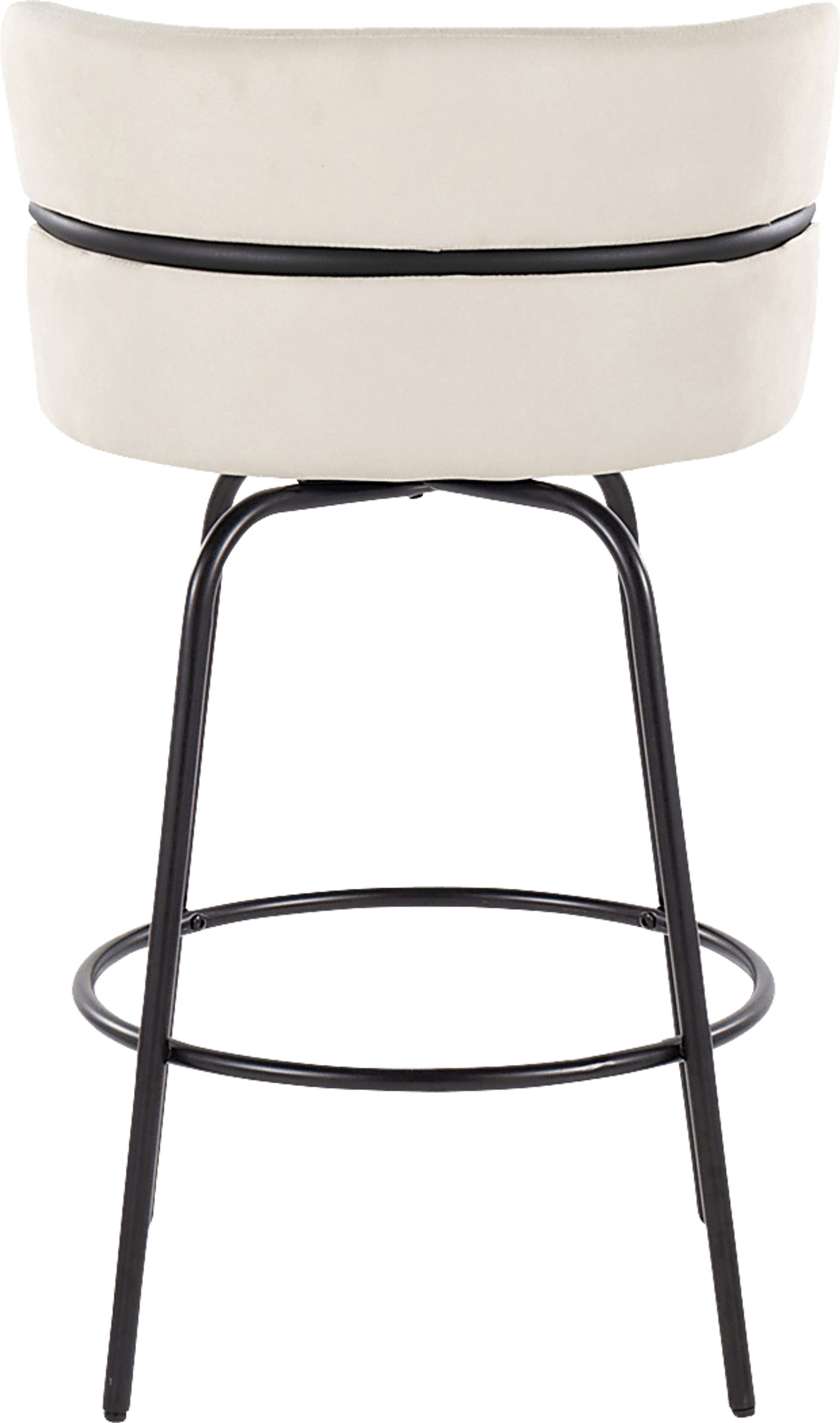 Percivale I Cream Swivel Counter Height Stool, Set of 2 - Image 8