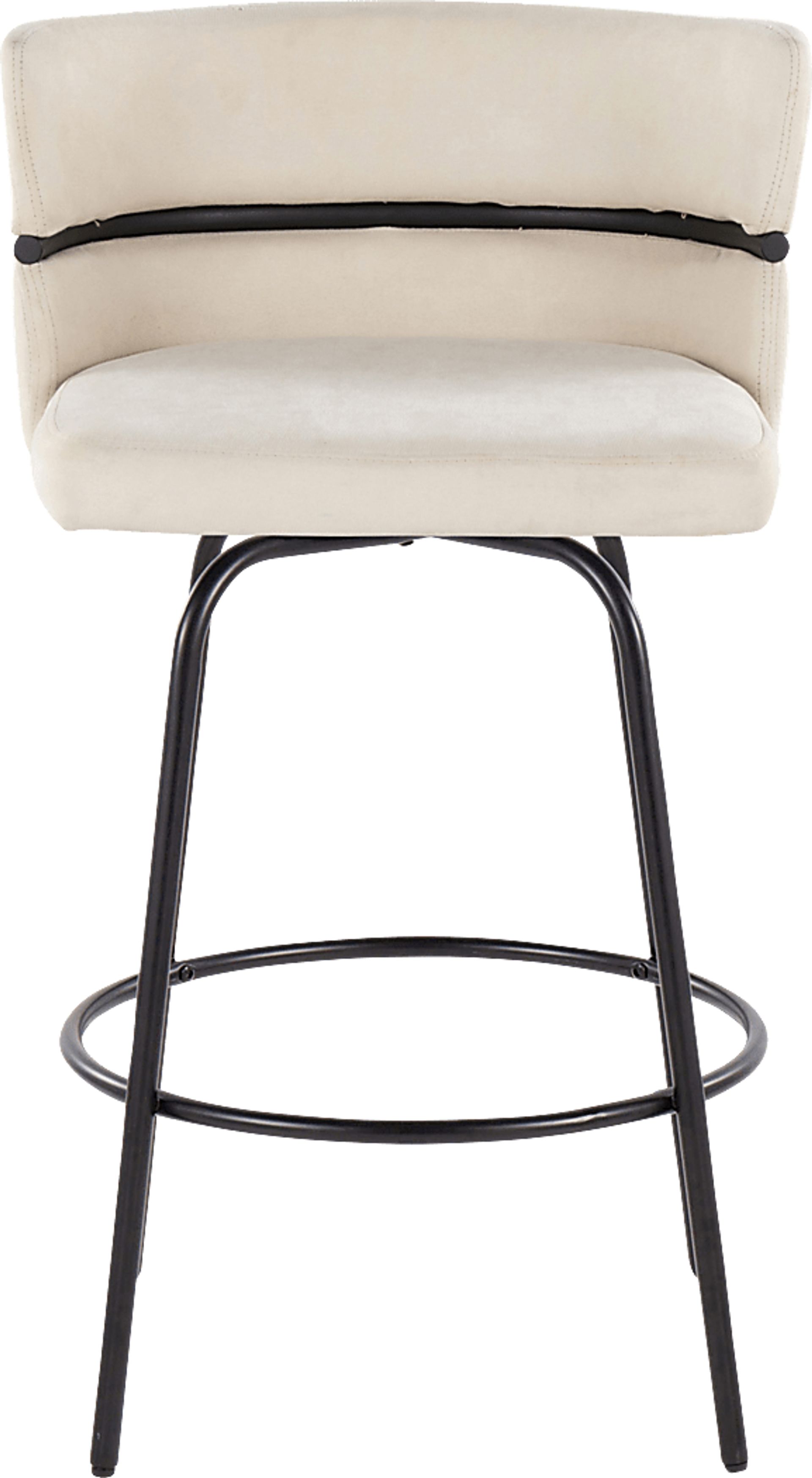 Percivale I Cream Swivel Counter Height Stool, Set of 2 - Image 9