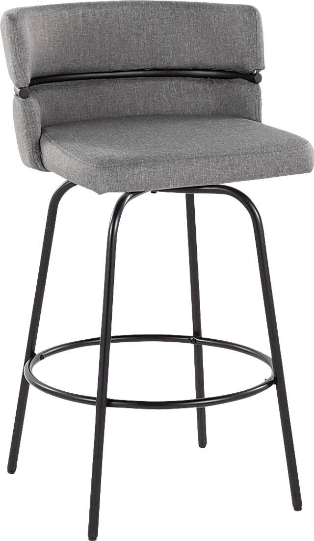 Percivale I Gray Swivel Counter Height Stool, Set of 2 - Thumbnail - Image 6