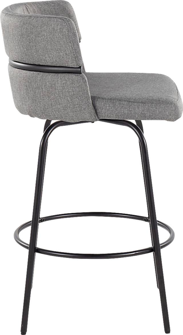 Percivale I Gray Swivel Counter Height Stool, Set of 2 - Thumbnail - Image 7