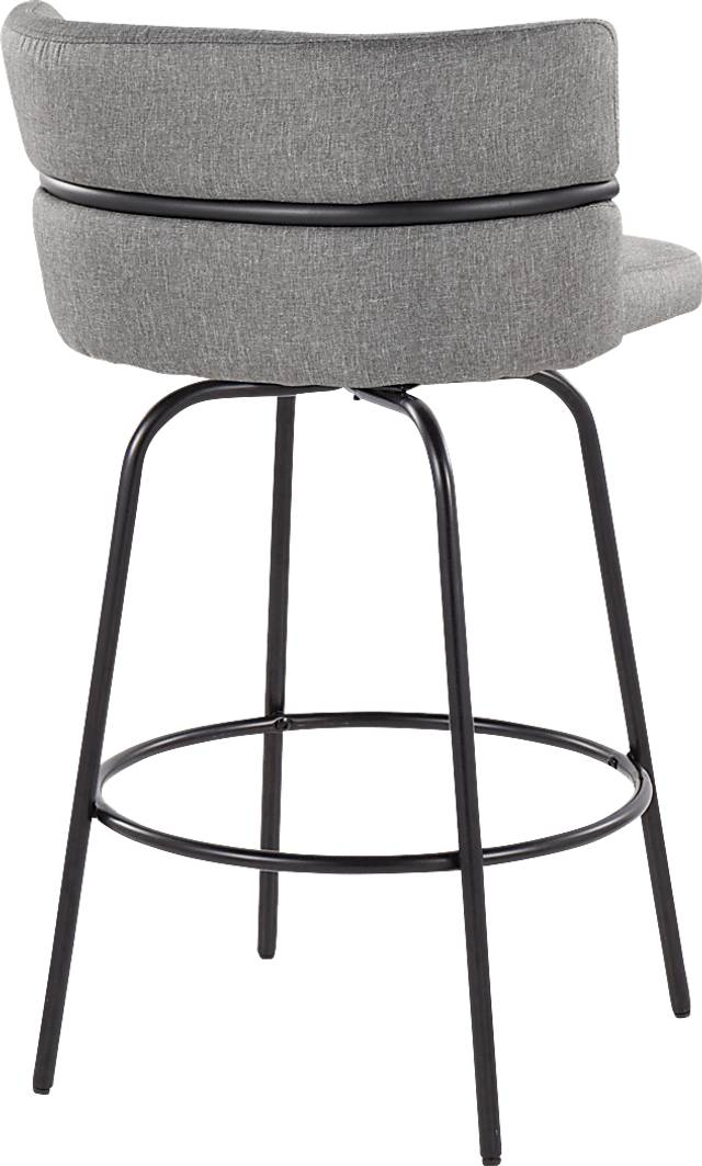 Percivale I Gray Swivel Counter Height Stool, Set of 2 - Thumbnail - Image 8