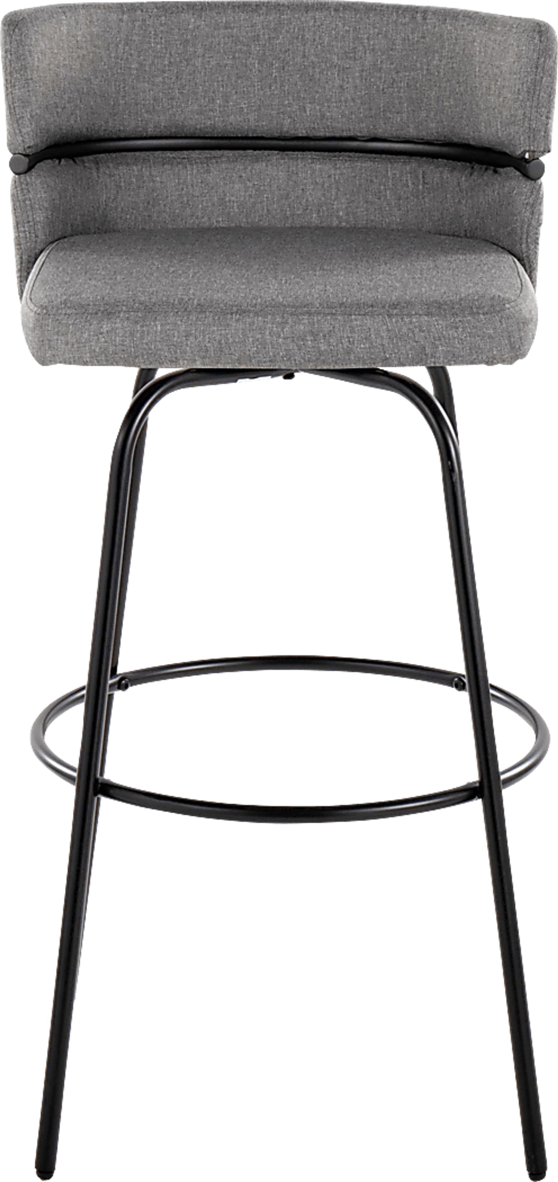 Percivale I Light Gray Swivel Barstool, Set of 2 - Image 8