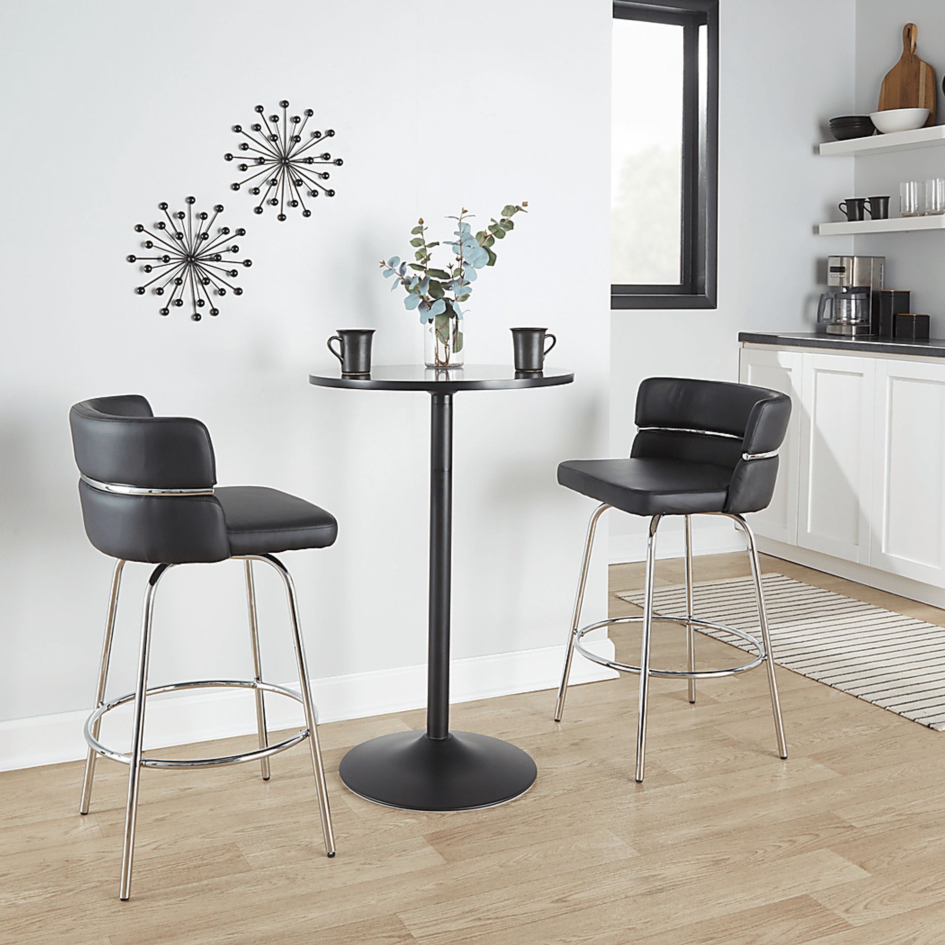 Percivale II Black Swivel Counter Height Stool, Set of 2 - Image 4