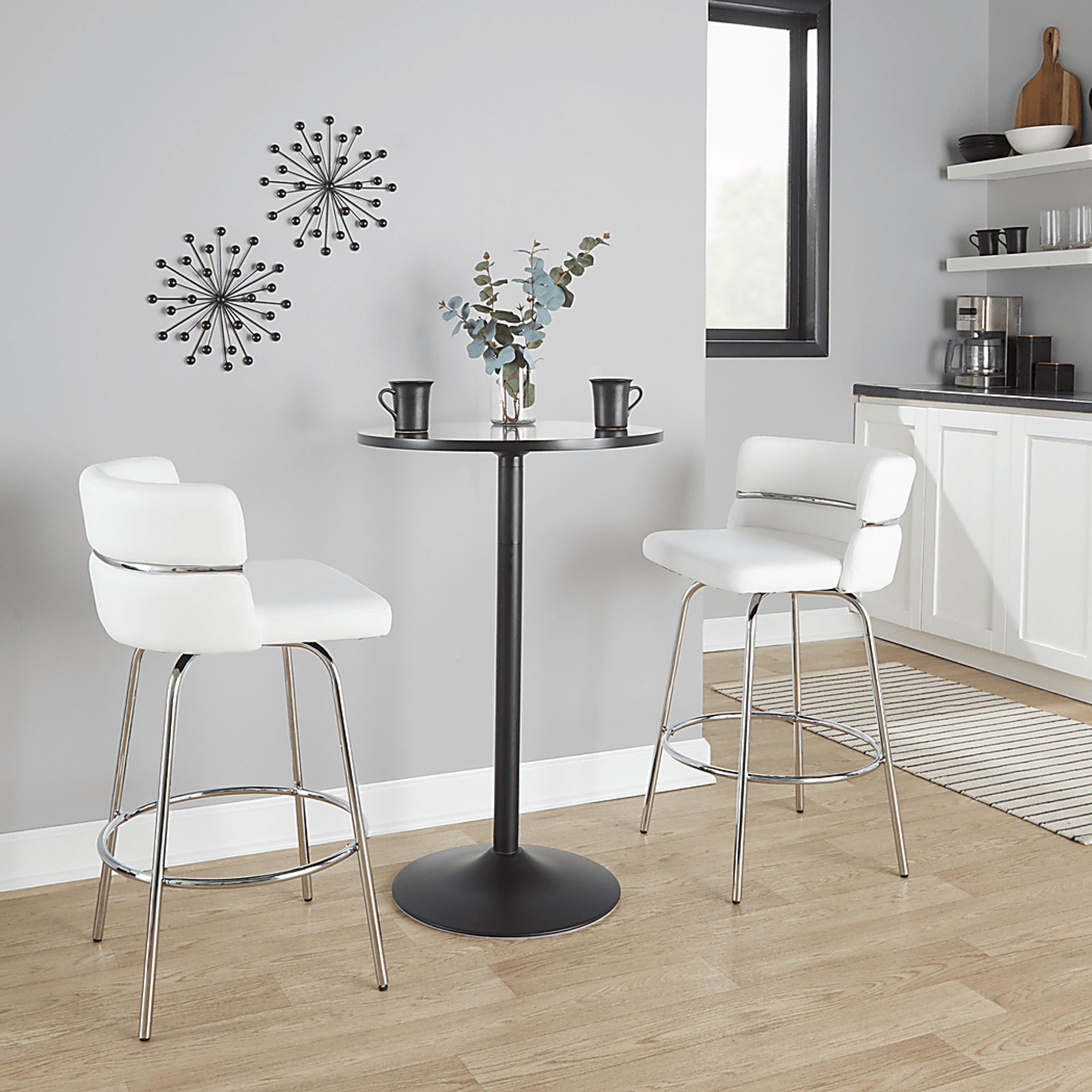 Percivale II White Swivel Counter Height Stool, Set of 2 - Image 4