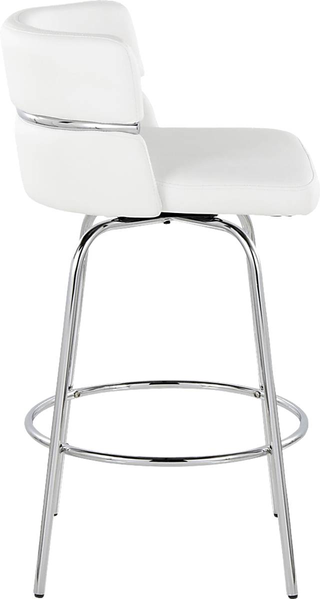 Percivale II White Swivel Counter Height Stool, Set of 2 - Thumbnail - Image 6