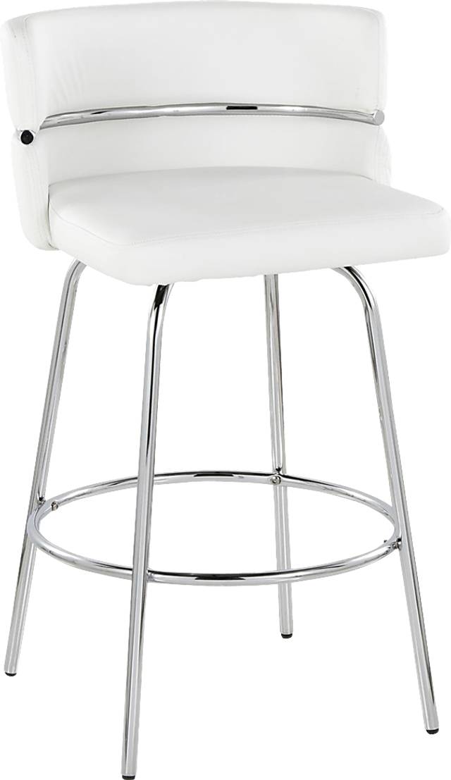 Percivale II White Swivel Counter Height Stool, Set of 2 - Thumbnail - Image 7