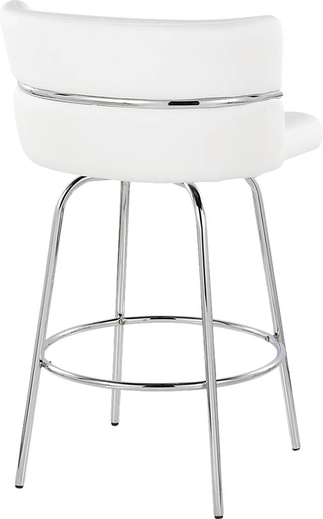 Percivale II White Swivel Counter Height Stool, Set of 2 - Thumbnail - Image 9