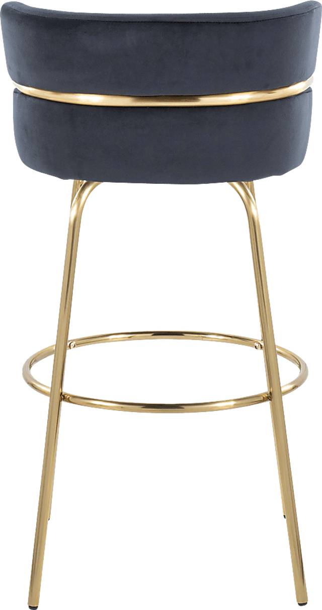 Percivale III Black Swivel Barstool, Set of 2 - Thumbnail - Image 3
