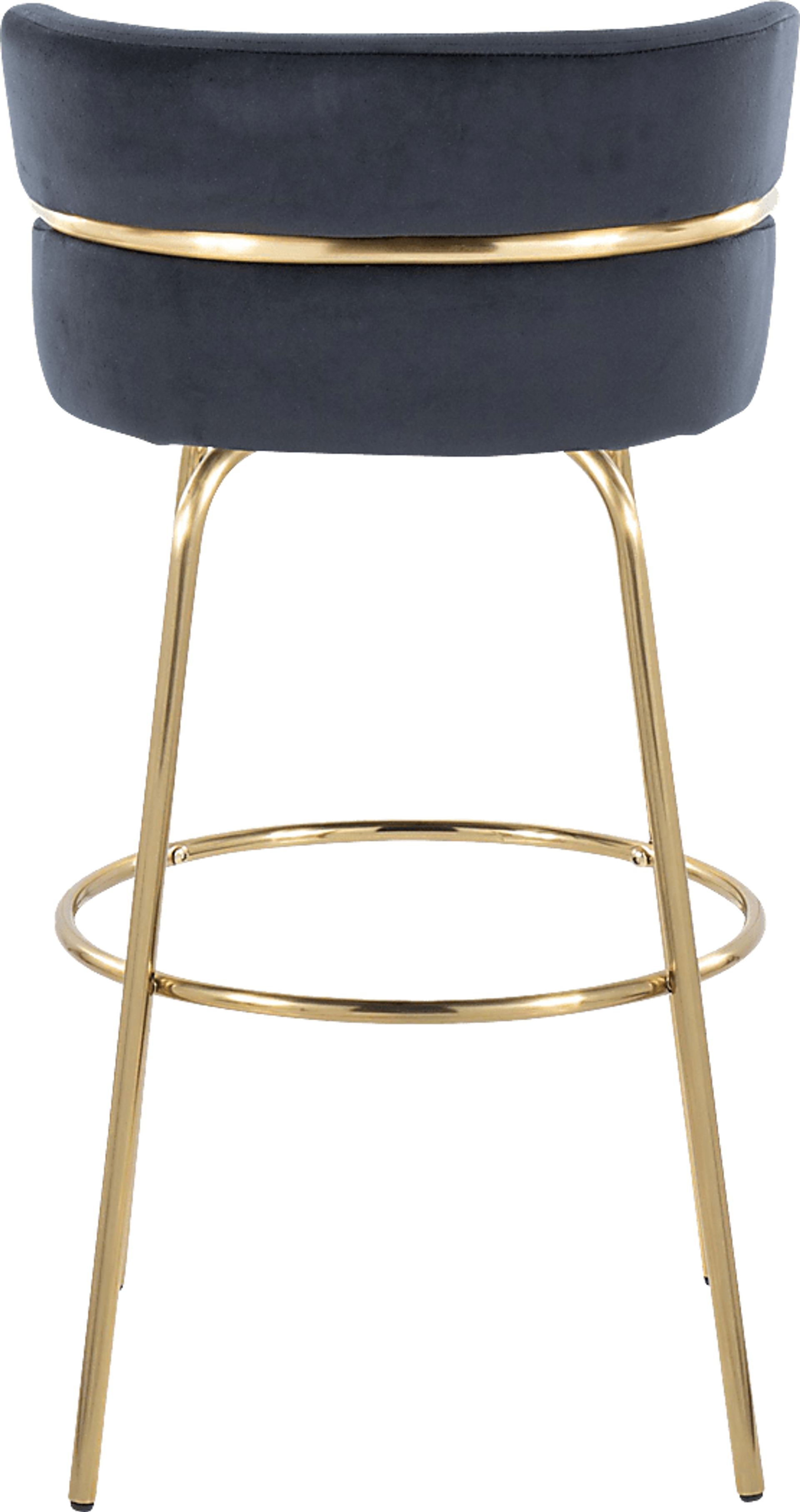 Percivale III Black Swivel Barstool, Set of 2 - Image 3