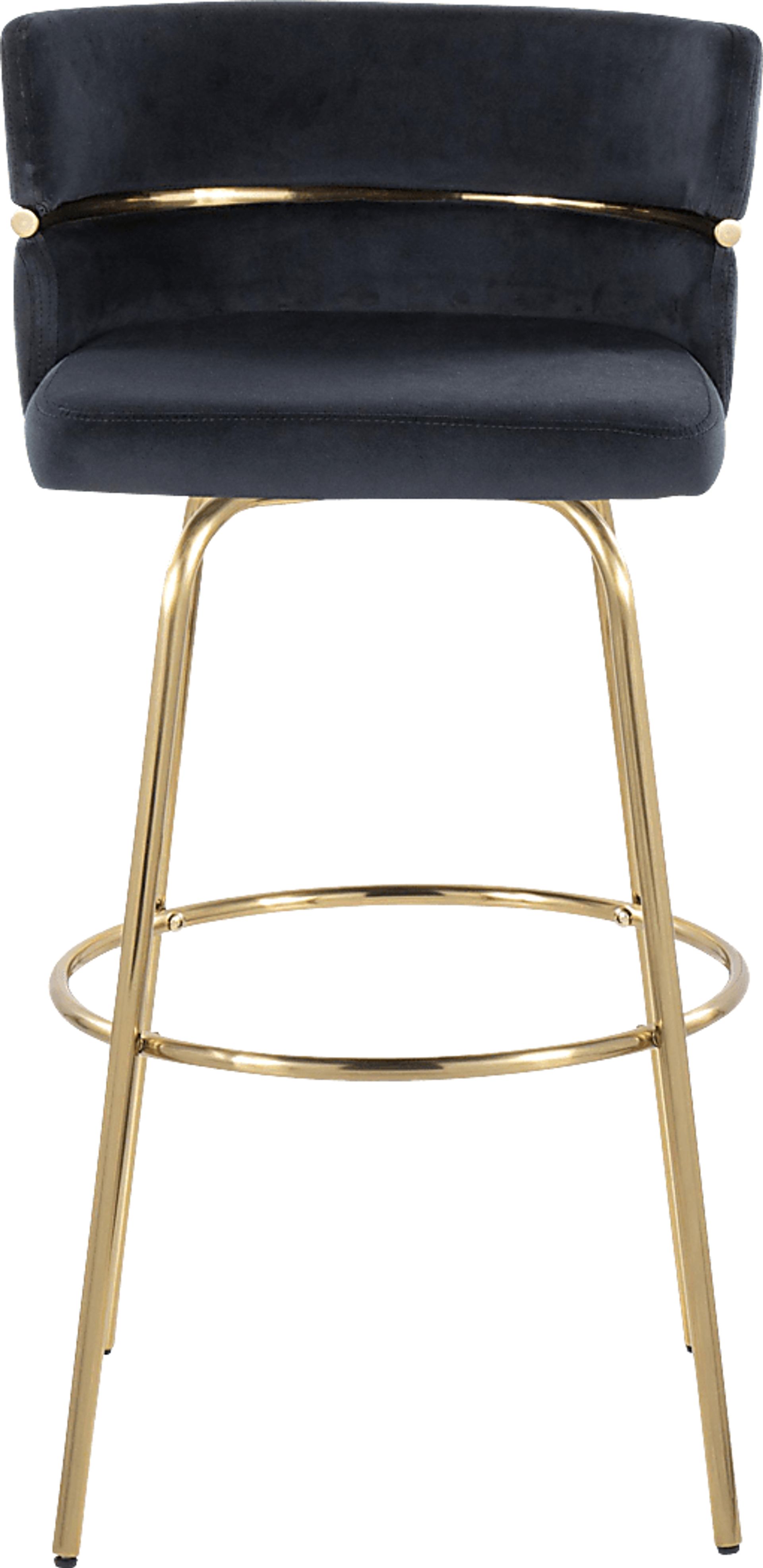 Percivale III Black Swivel Barstool, Set of 2 - Image 4