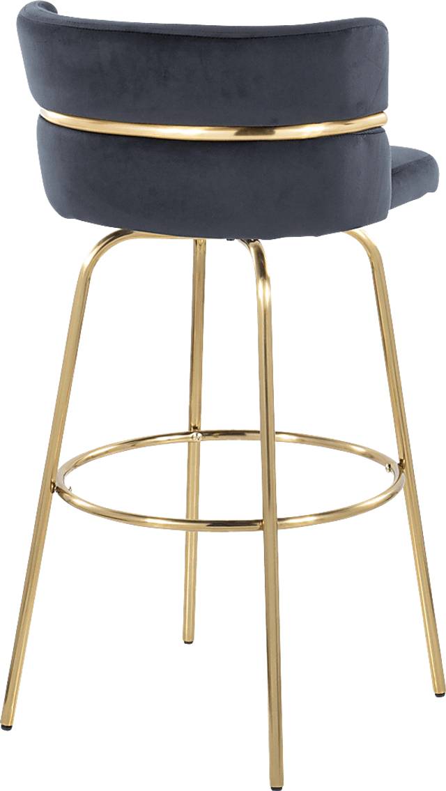 Percivale III Black Swivel Barstool, Set of 2 - Thumbnail - Image 5