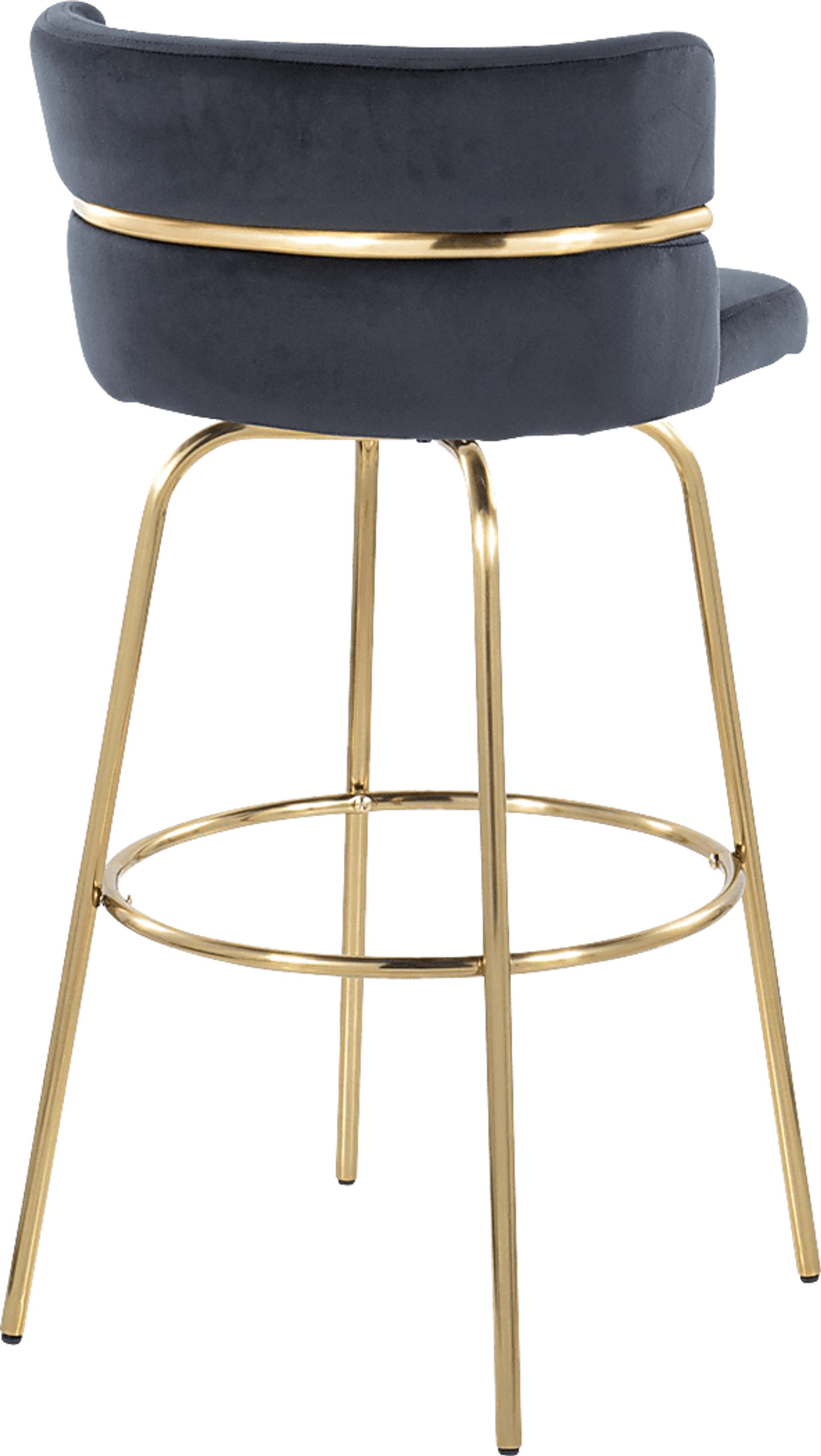 Percivale III Black Swivel Barstool, Set of 2 - Image 5
