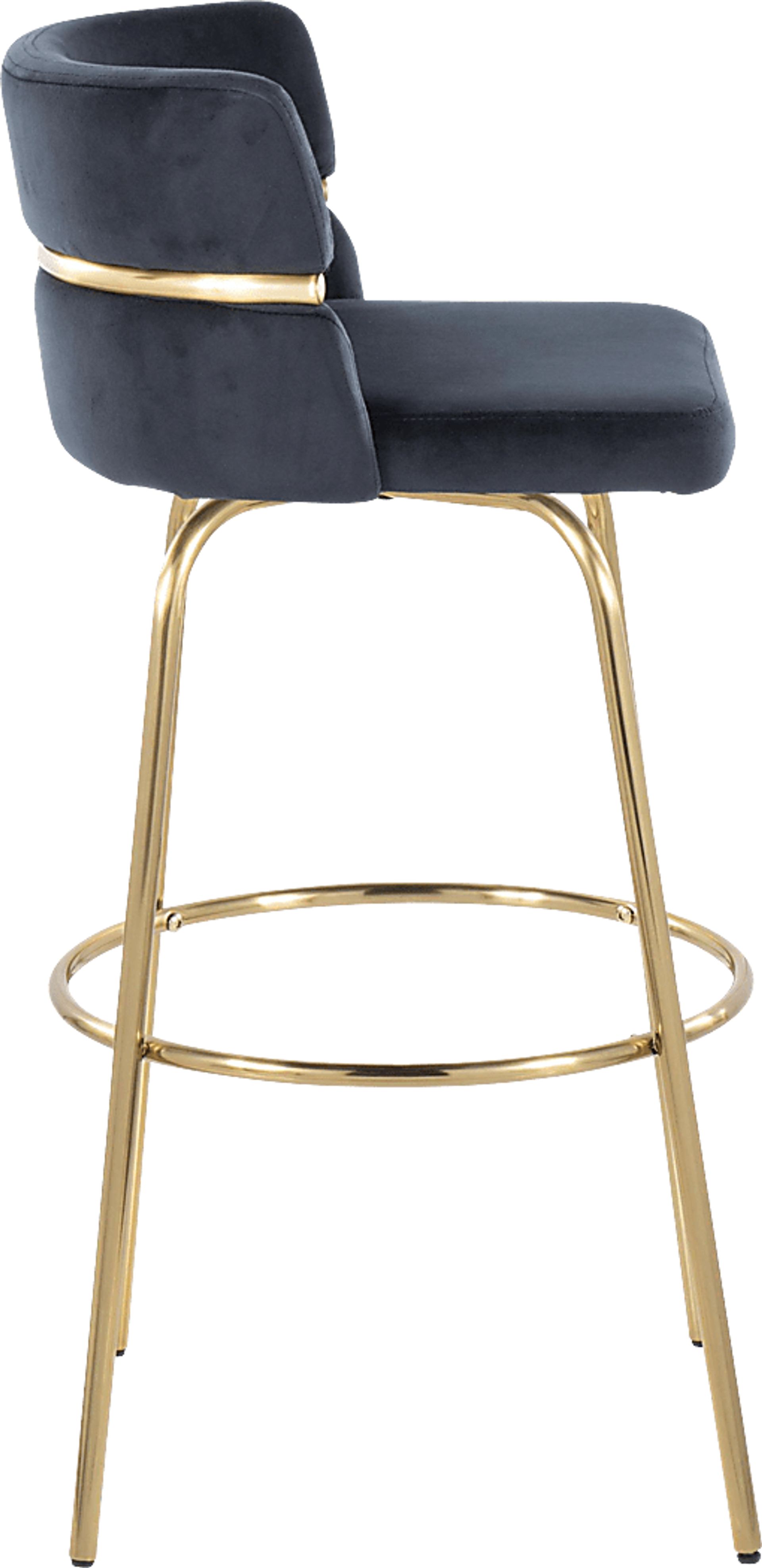 Percivale III Black Swivel Barstool, Set of 2 - Image 6