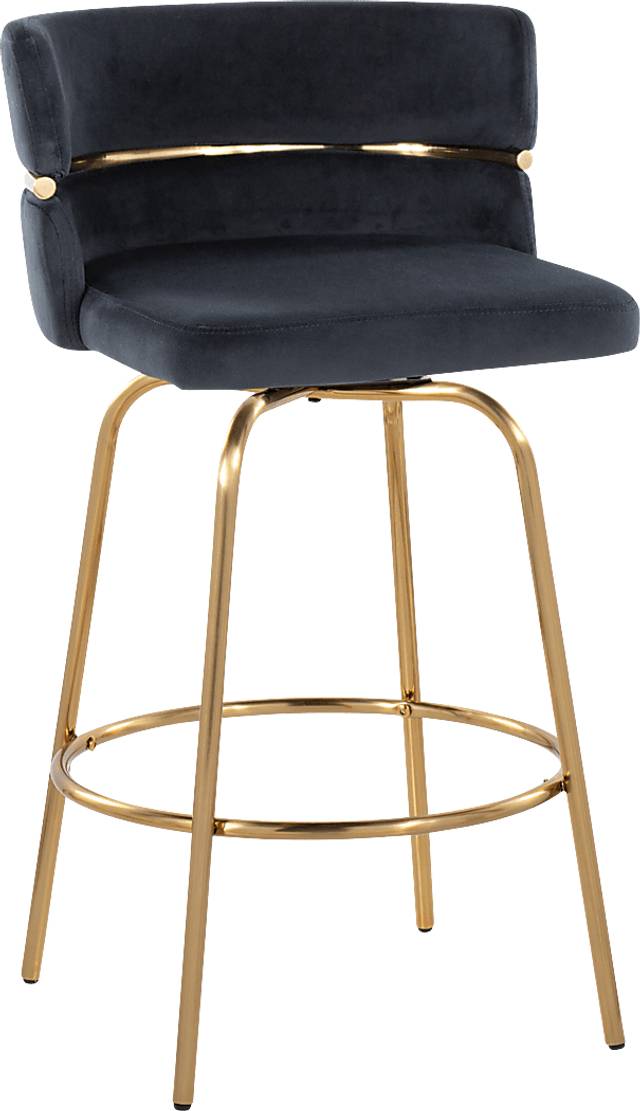 Percivale III Black Swivel Counter Height Stool, Set of 2 - Thumbnail - Image 6