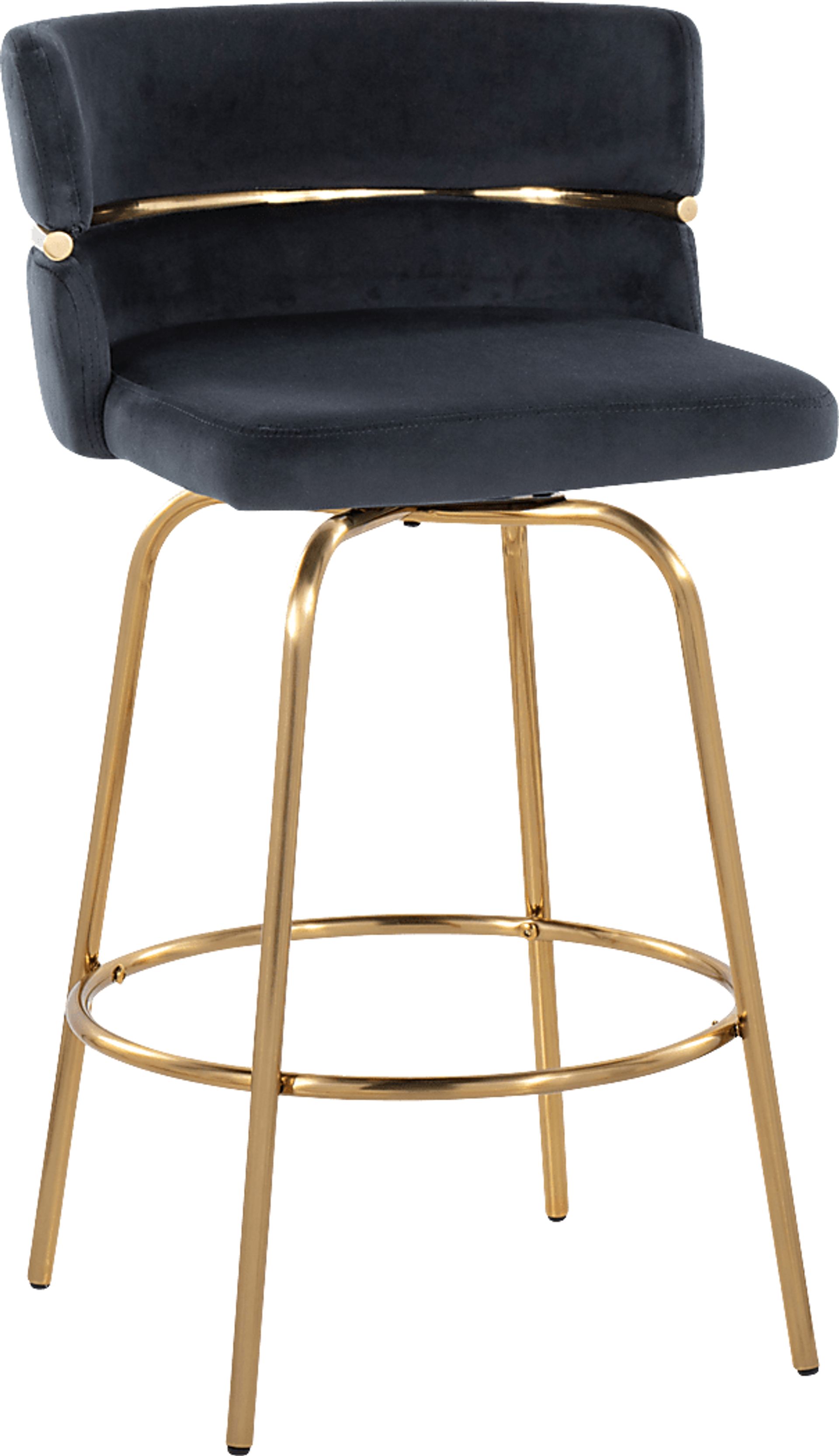 Percivale III Black Swivel Counter Height Stool, Set of 2 - Image 6