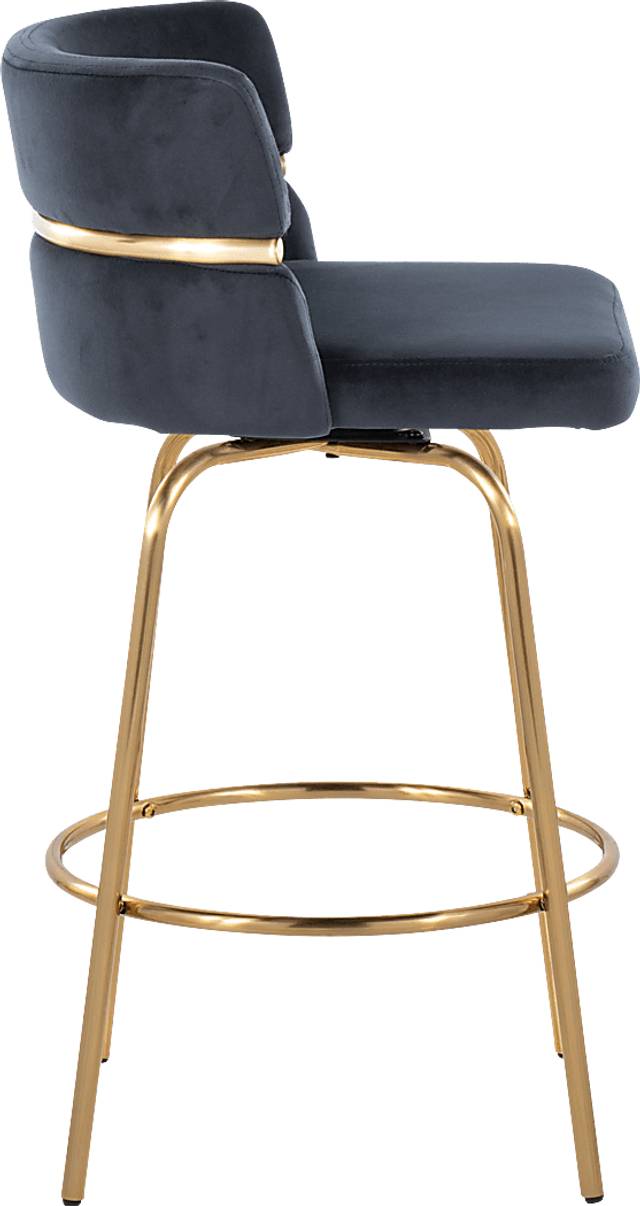 Percivale III Black Swivel Counter Height Stool, Set of 2 - Thumbnail - Image 7
