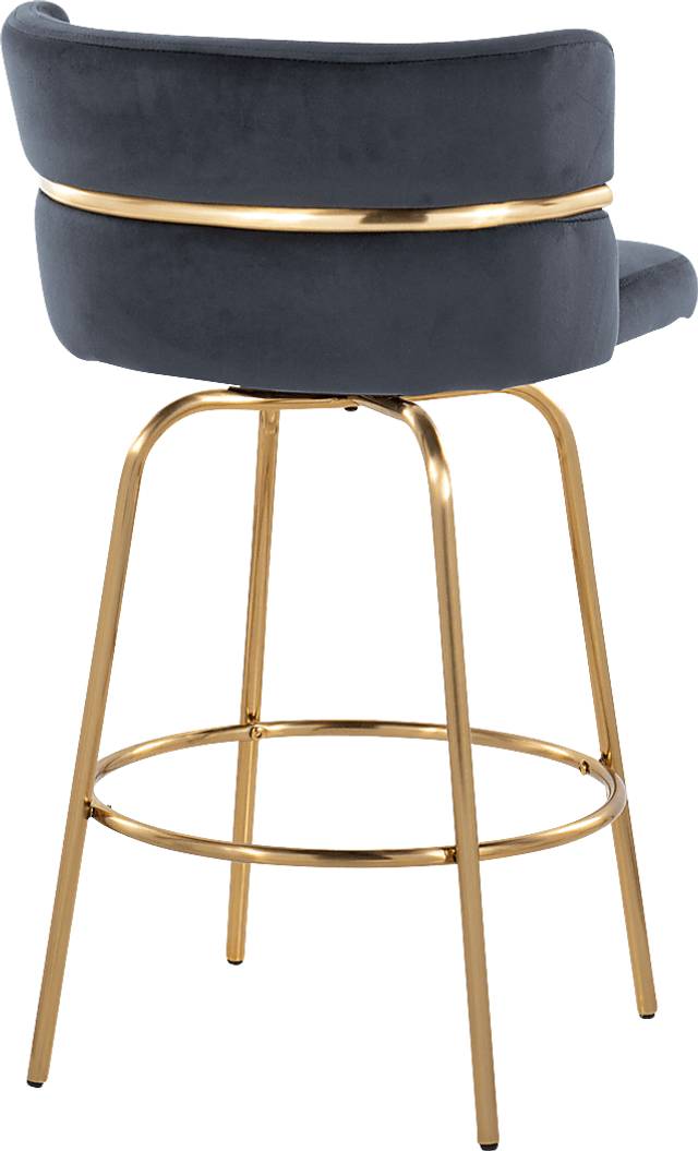 Percivale III Black Swivel Counter Height Stool, Set of 2 - Thumbnail - Image 8