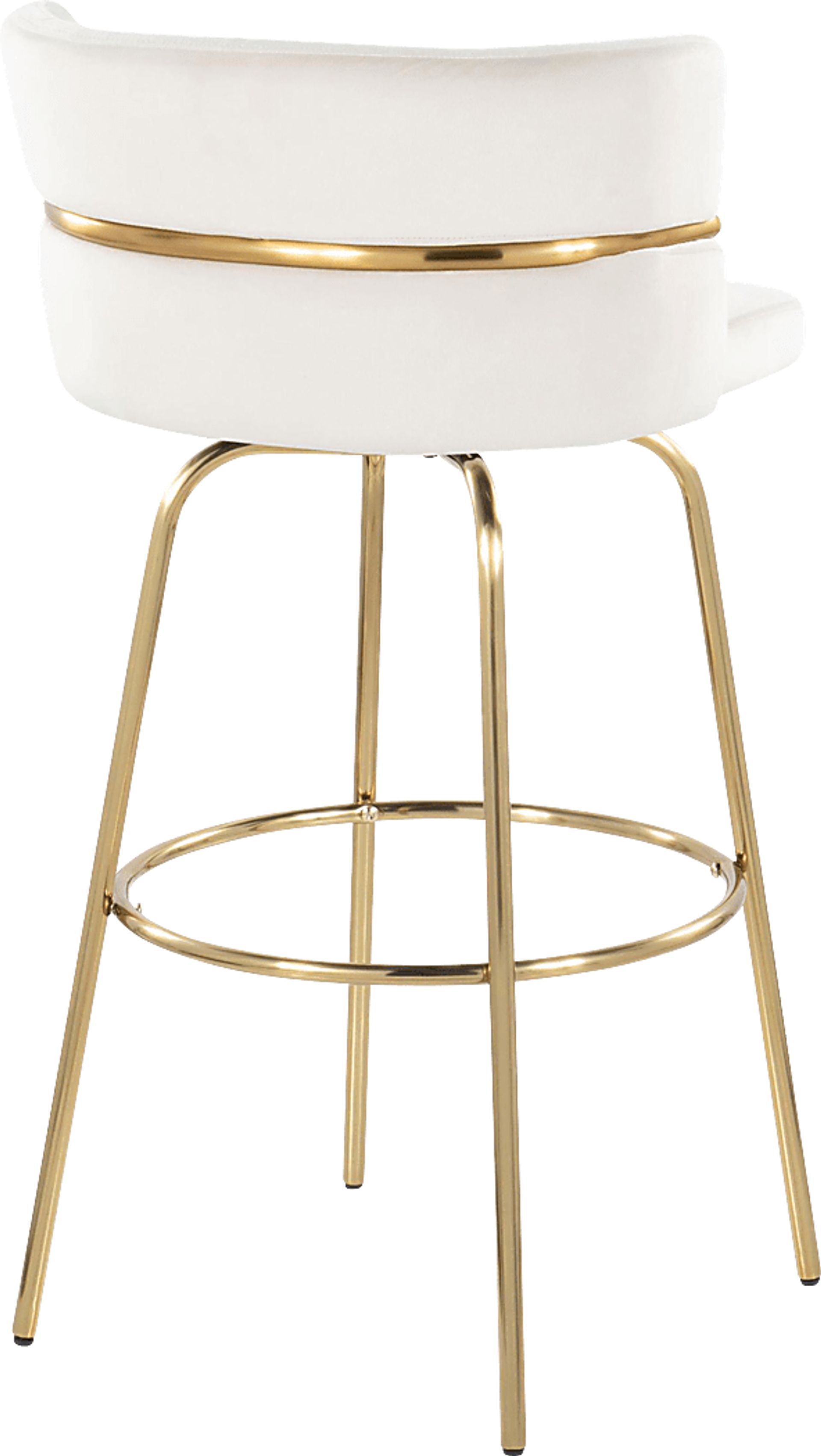 Percivale III Cream Swivel Barstool, Set of 2 - Image 2