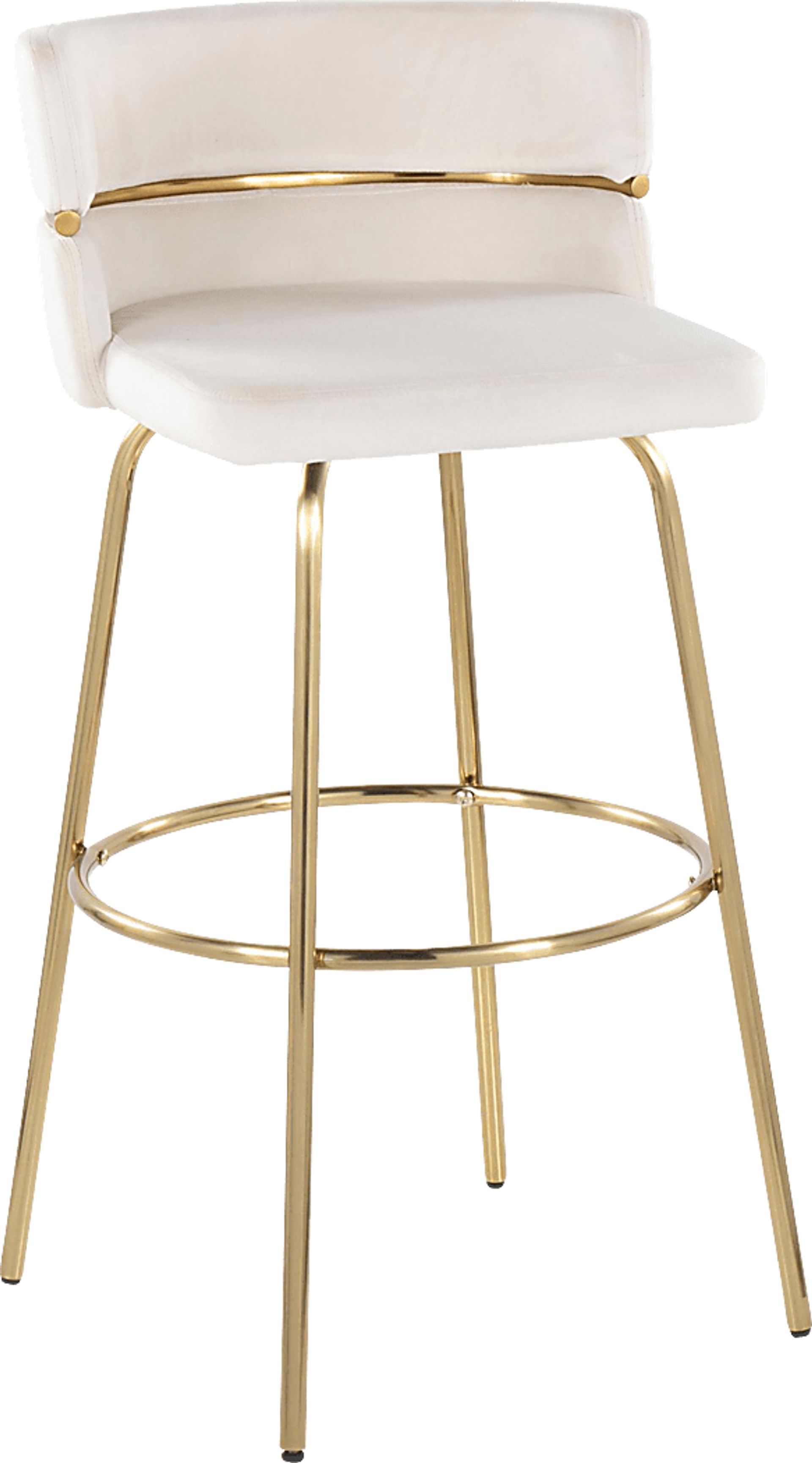 Percivale III Cream Swivel Barstool, Set of 2 - Image 3