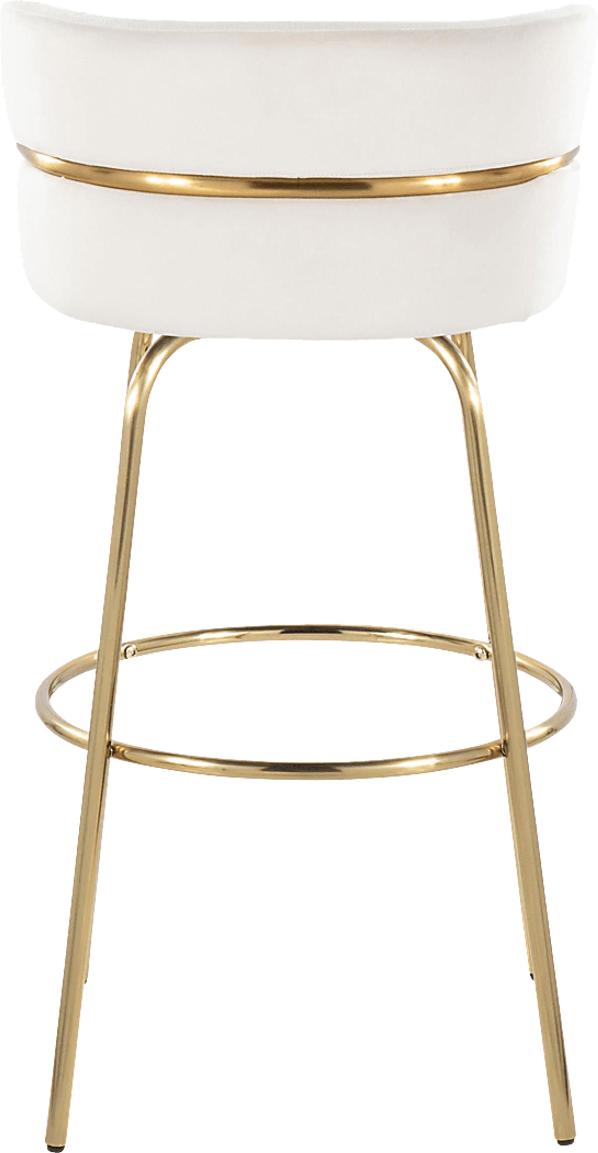 Percivale III Cream Swivel Barstool, Set of 2 - Image 5