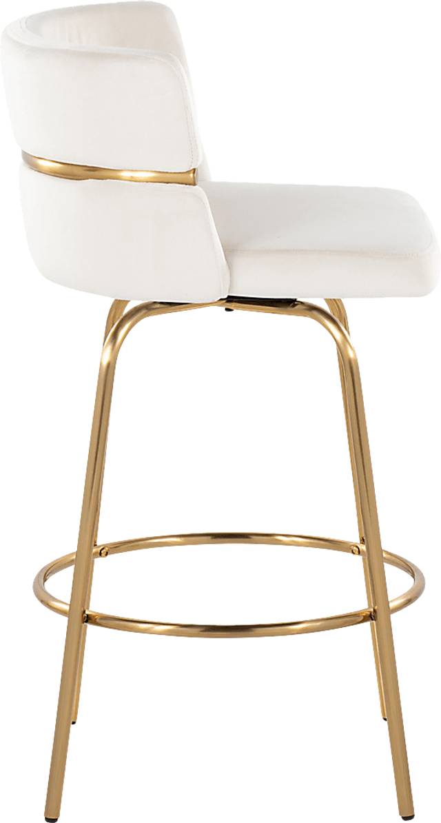 Percivale III Cream Swivel Counter Height Stool, Set of 2 - Thumbnail - Image 7
