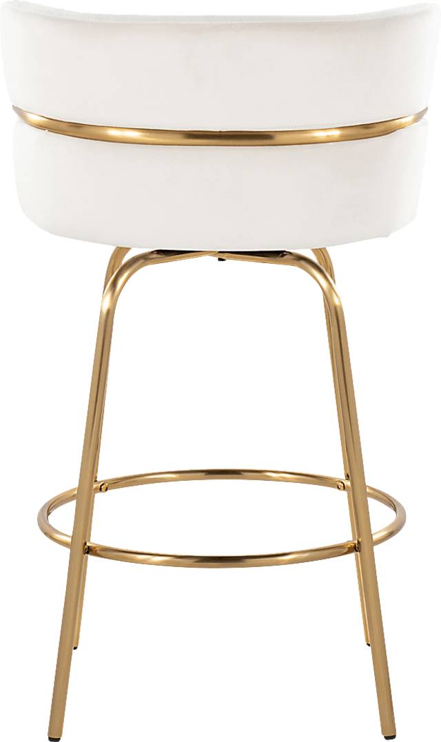 Percivale III Cream Swivel Counter Height Stool, Set of 2 - Thumbnail - Image 9