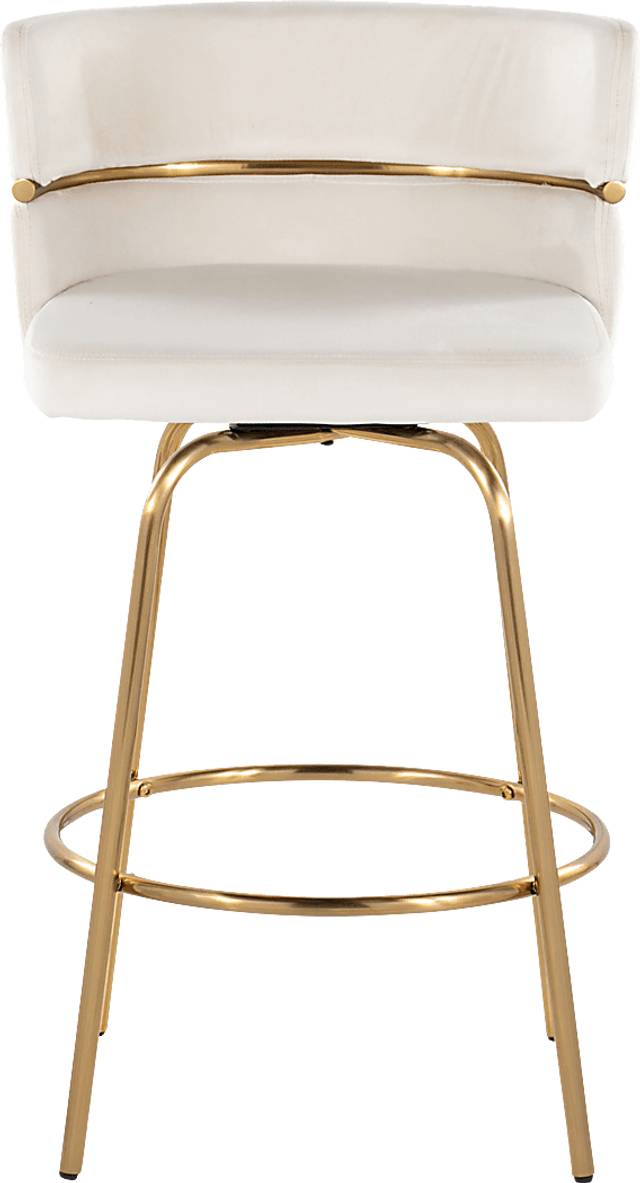 Percivale III Cream Swivel Counter Height Stool, Set of 2 - Thumbnail - Image 10