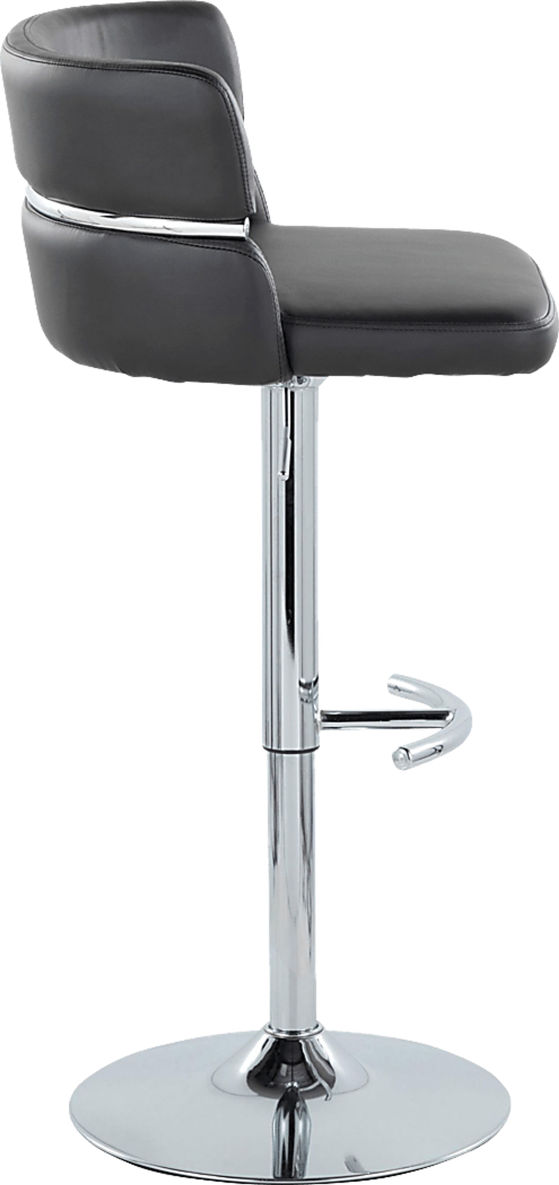 Percivale IV Black Adjustable Barstool, Set of 2 - Image 4