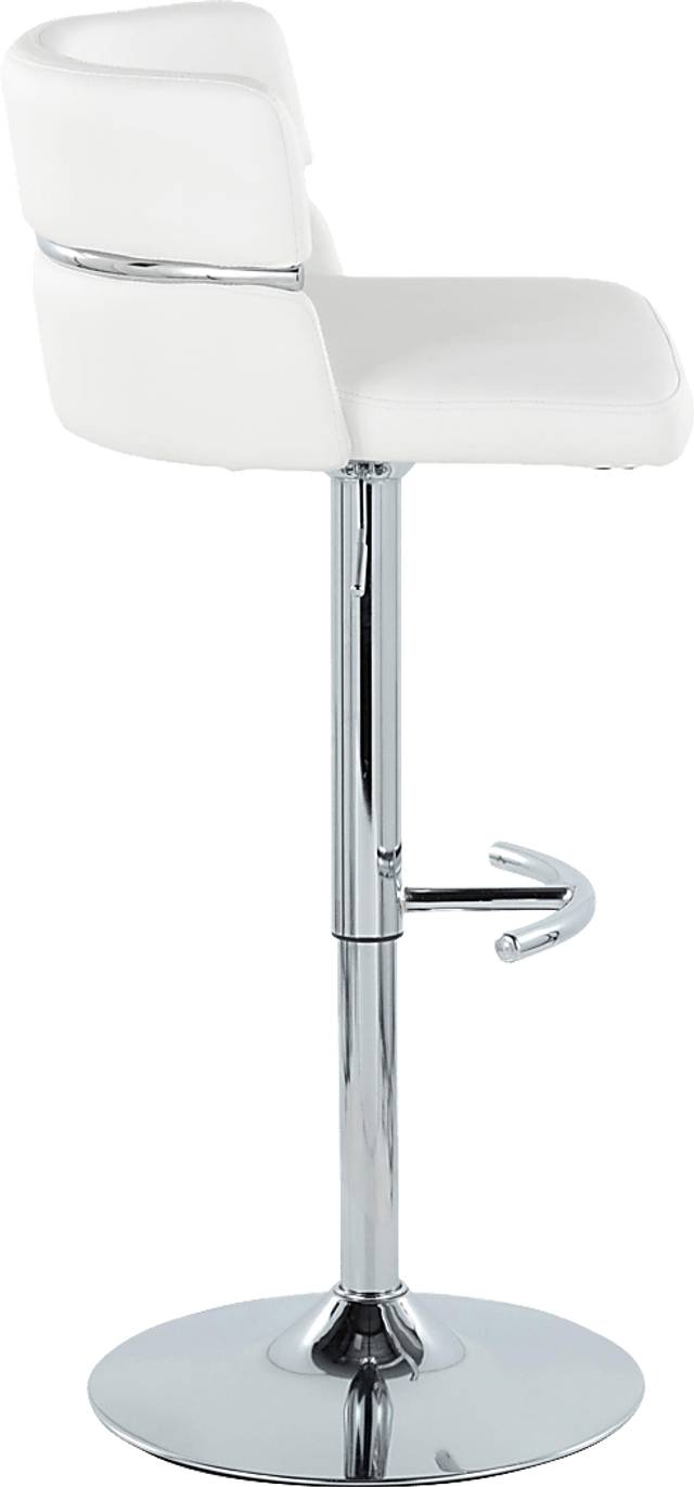 Percivale IV White Adjustable Barstool, Set of 2 - Thumbnail - Image 4