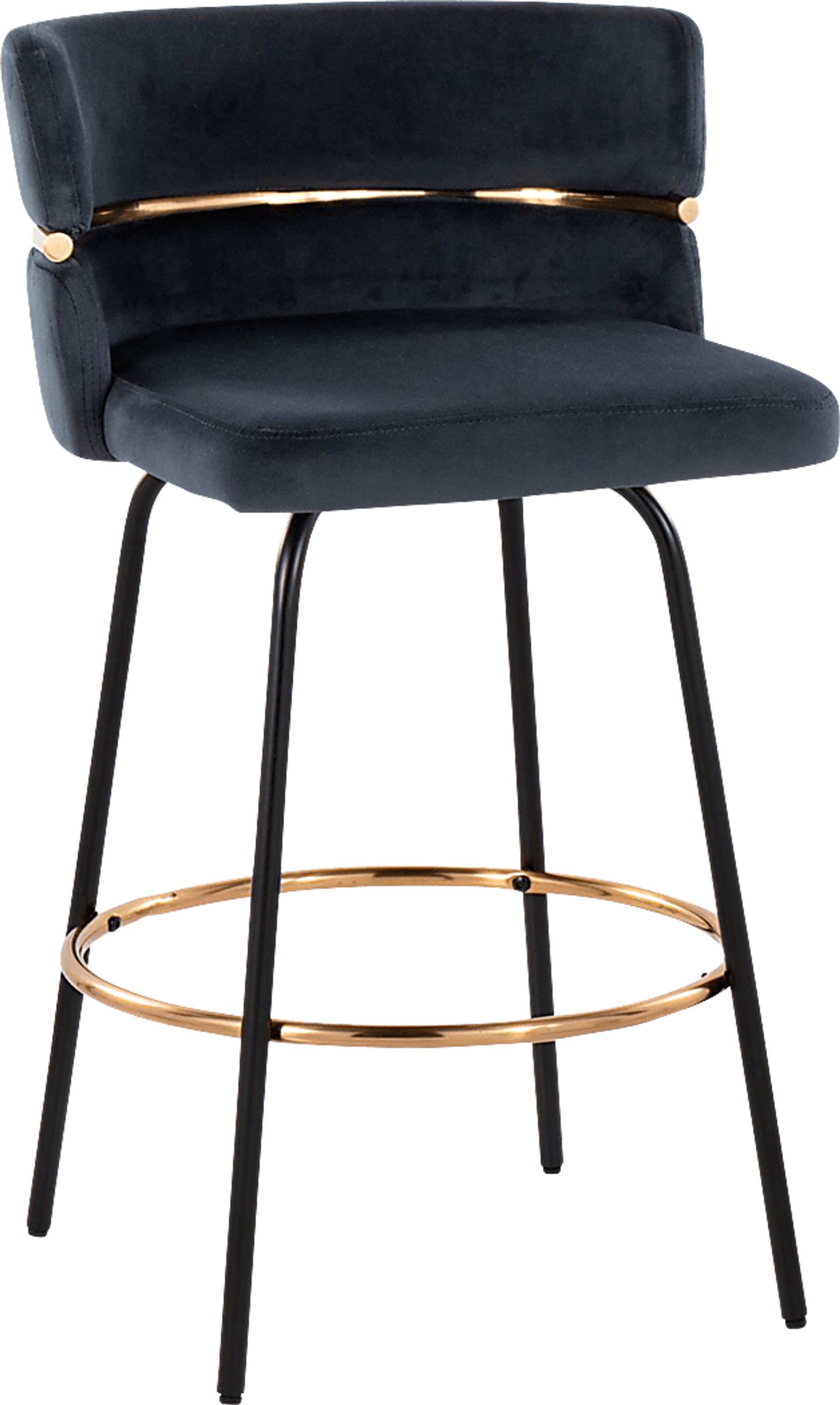 Percivale V Black Swivel Barstool, Set of 2 - Image 6
