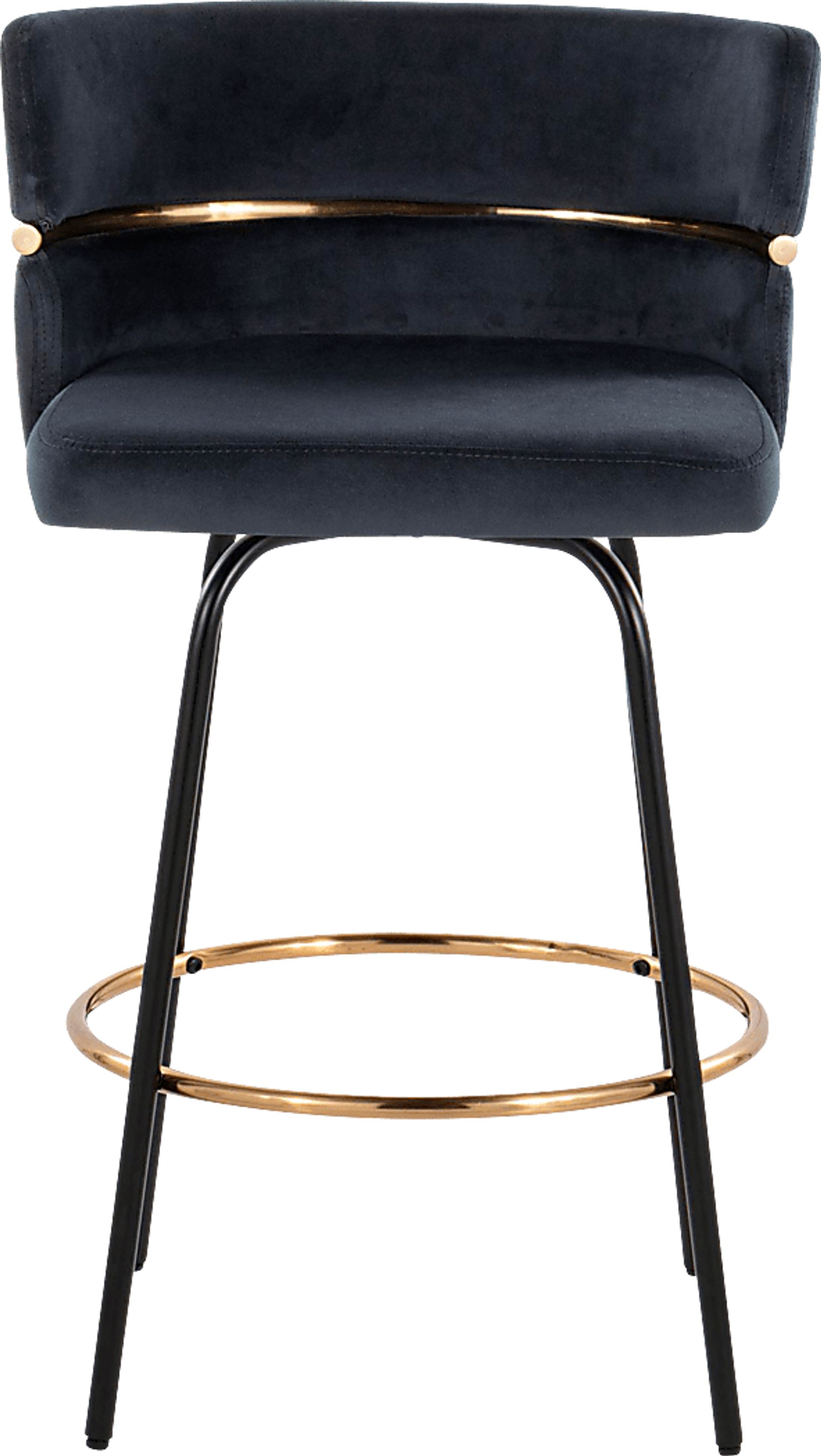 Percivale V Black Swivel Barstool, Set of 2 - Image 10