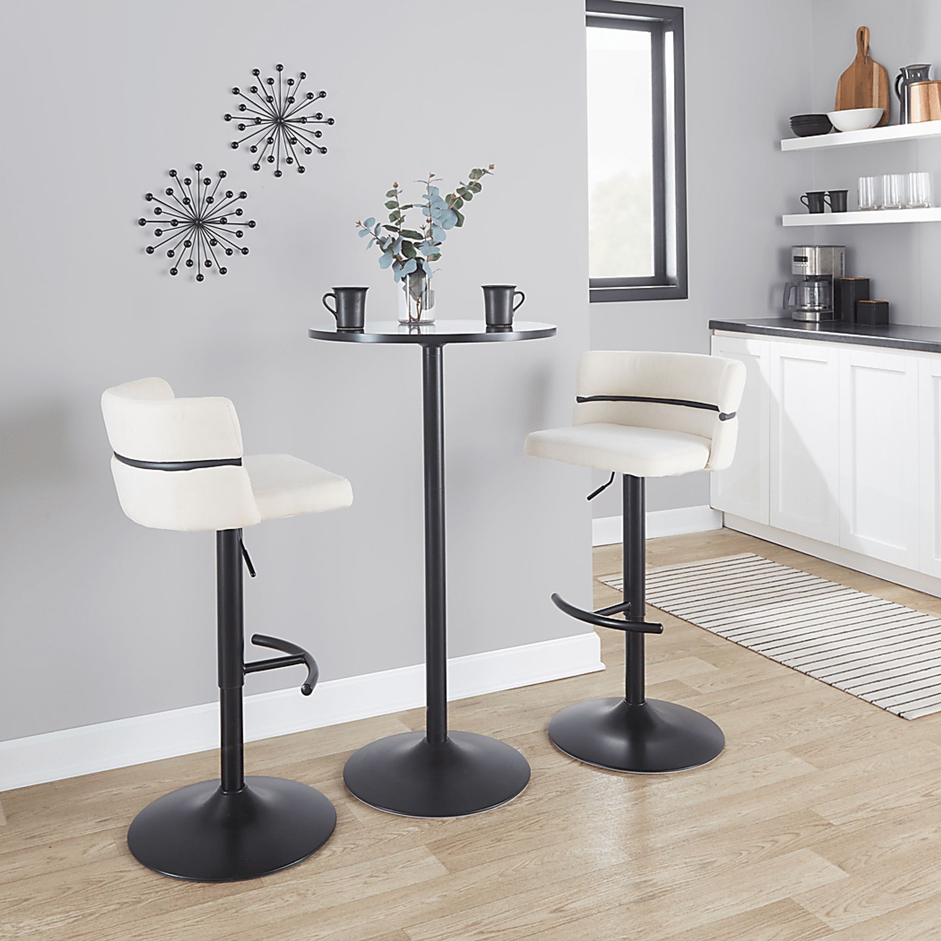 Percivale V Cream Adjustable Barstool, Set of 2 - Image 3