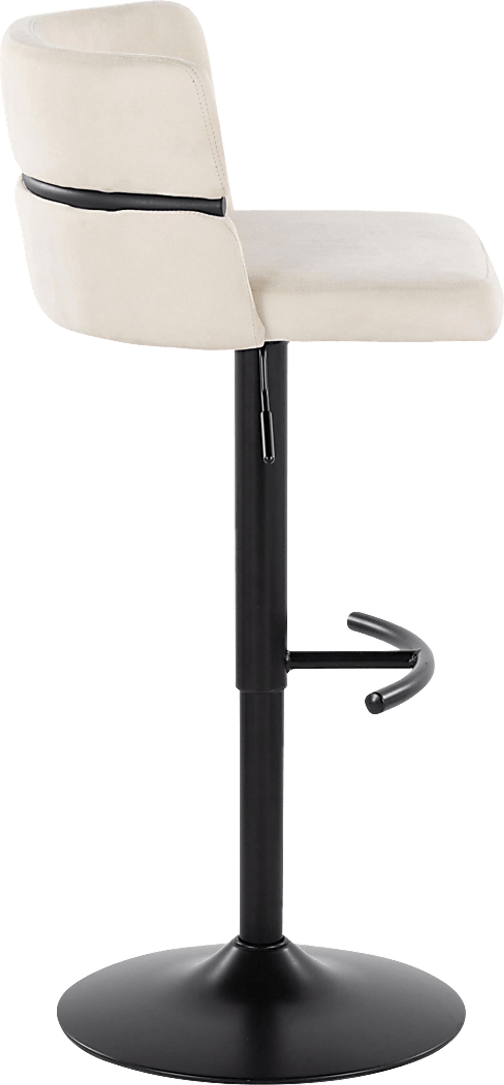 Percivale V Cream Adjustable Barstool, Set of 2 - Image 4