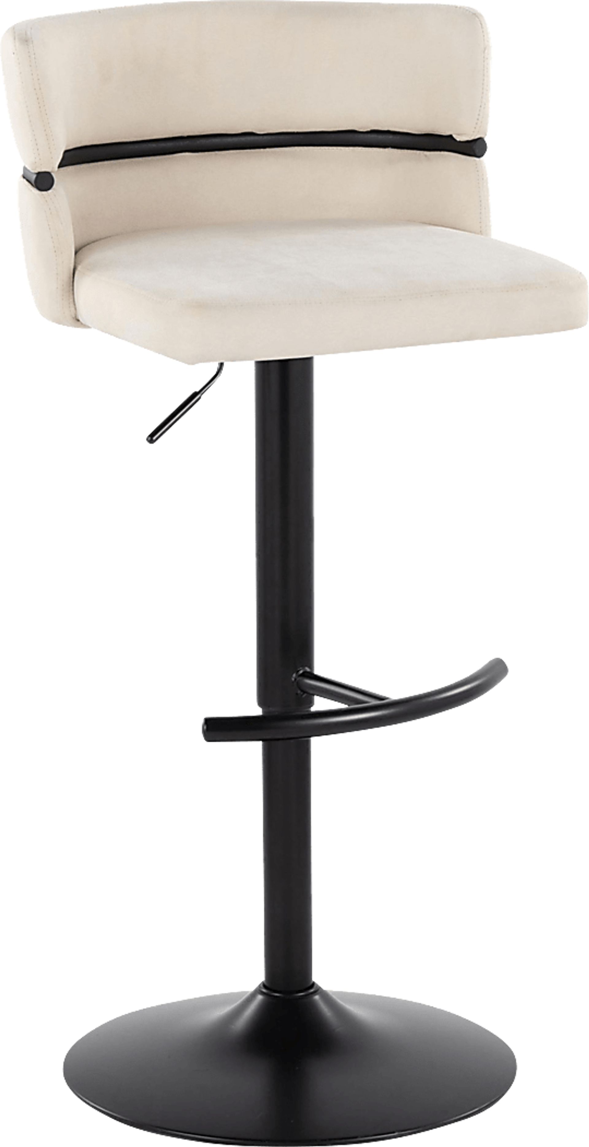 Percivale V Cream Adjustable Barstool, Set of 2 - Image 5