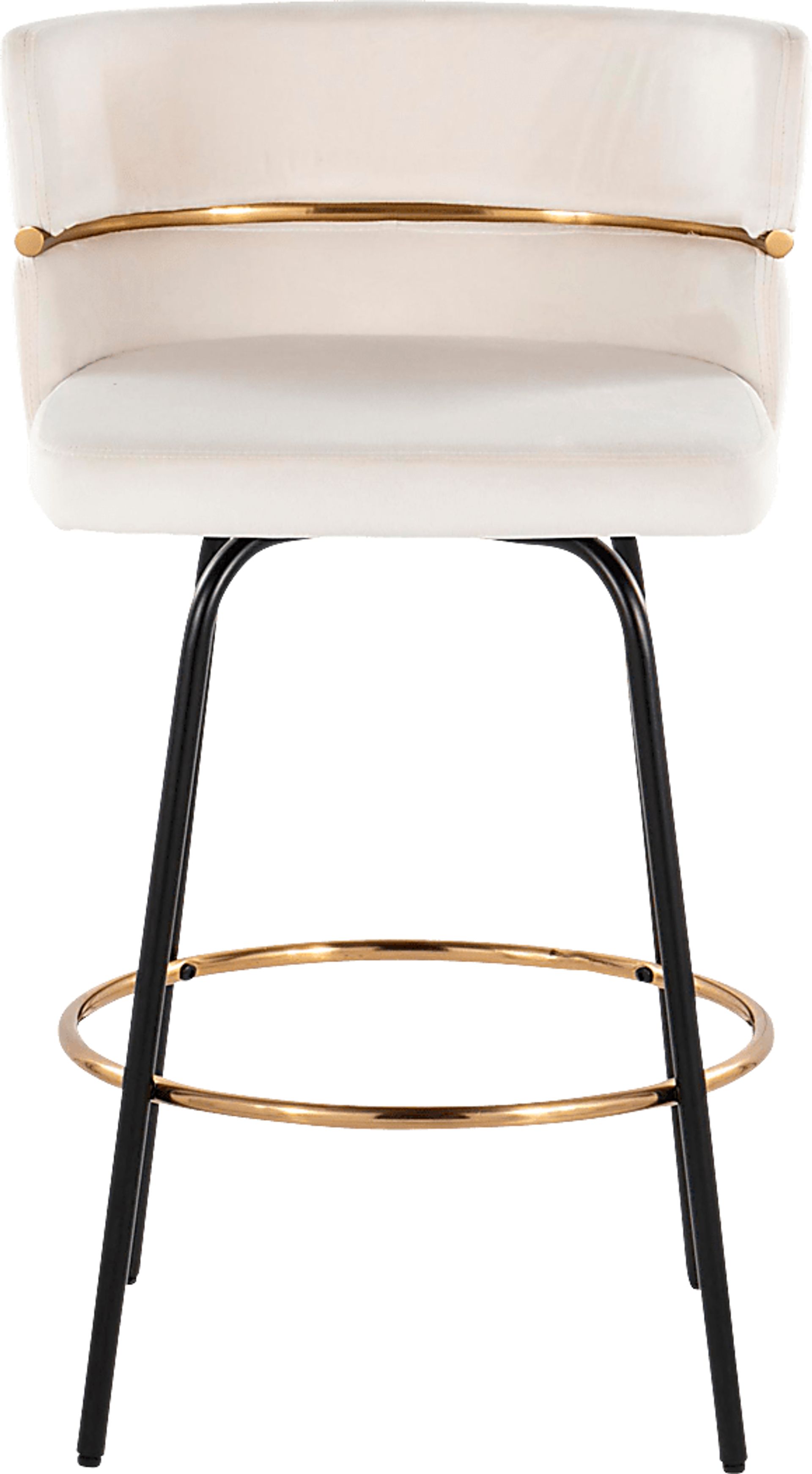 Percivale V Cream Swivel Barstool, Set of 2 - Image 11