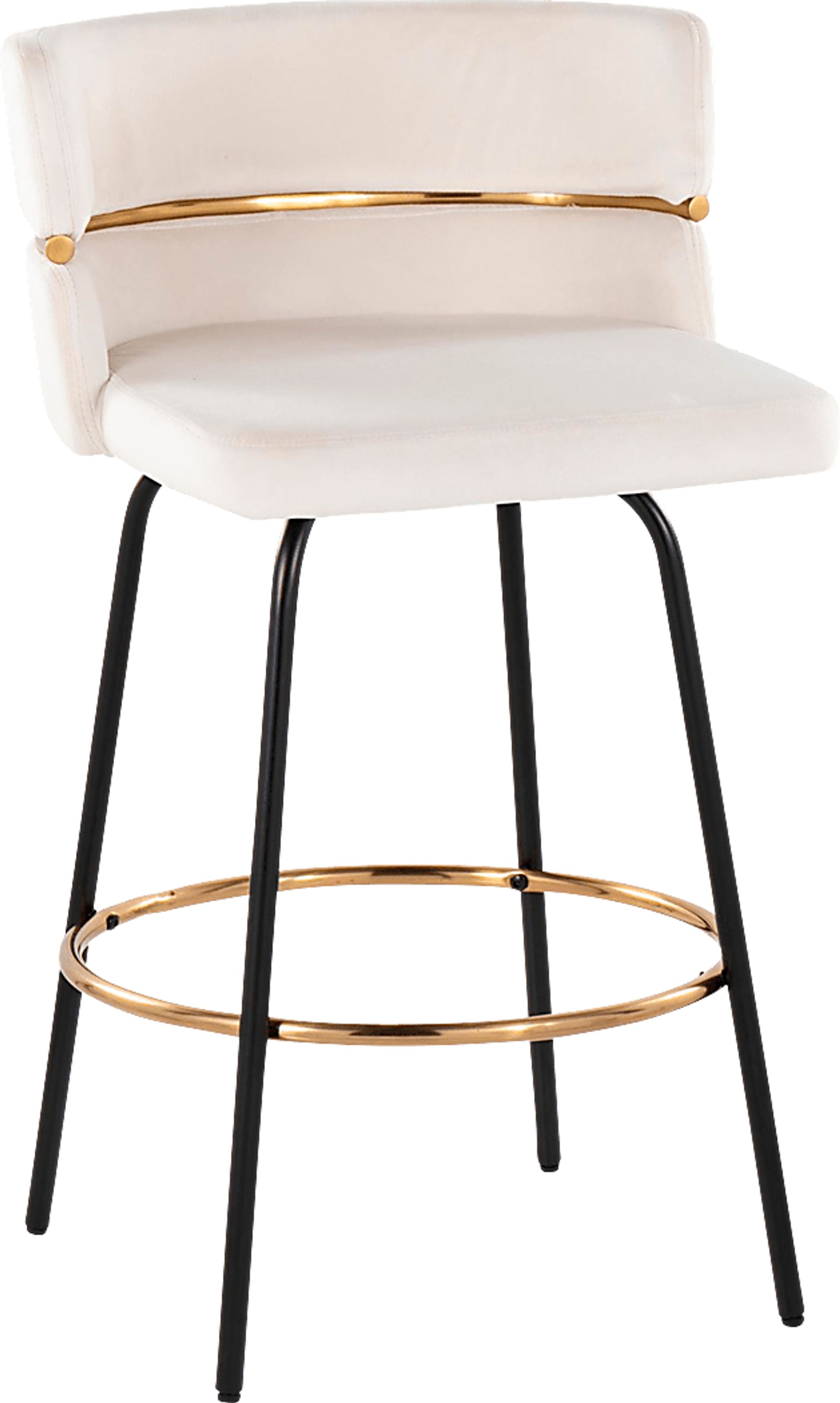 Percivale V Cream Swivel Barstool, Set of 2 - Image 7