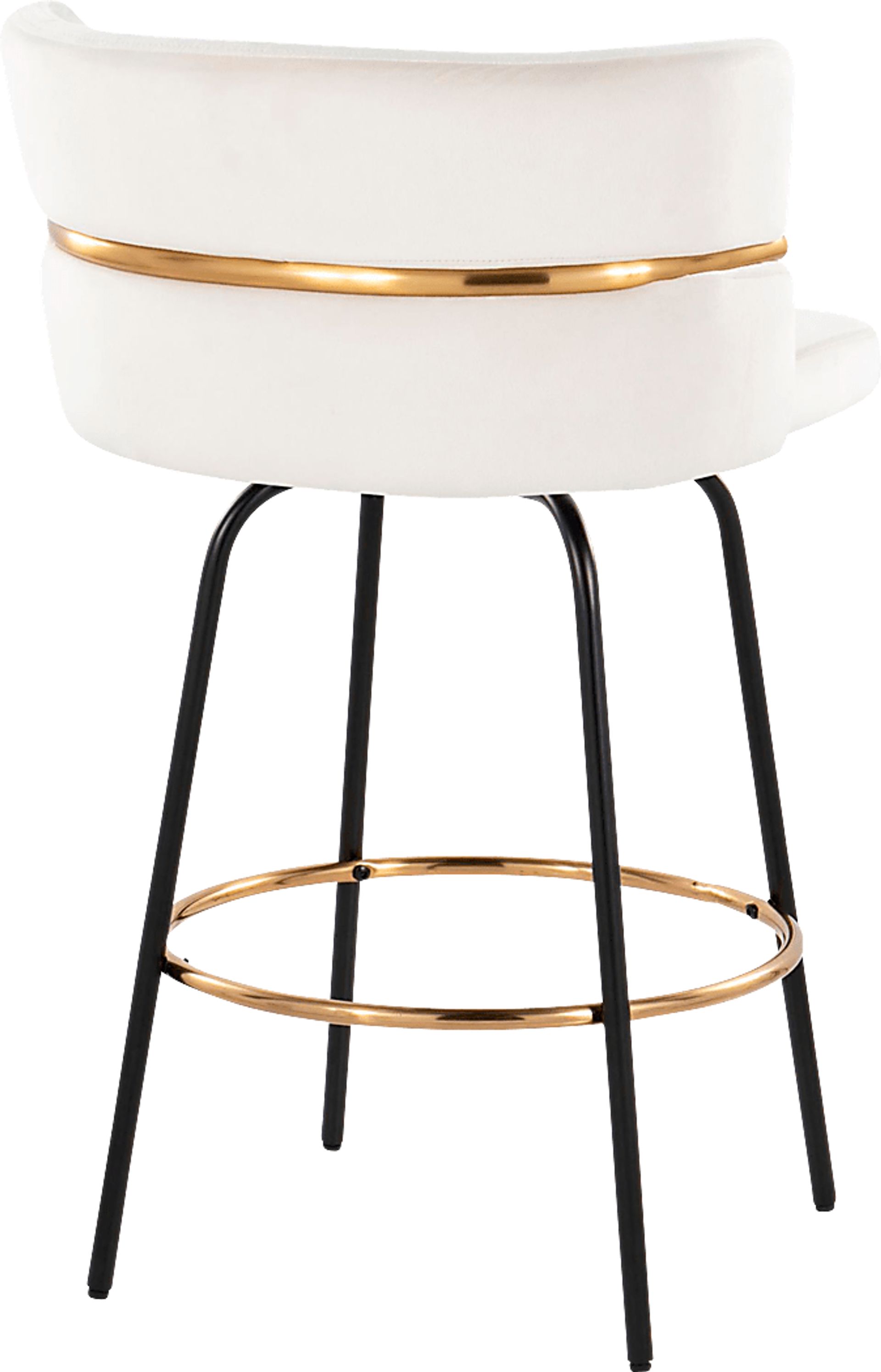 Percivale V Cream Swivel Barstool, Set of 2 - Image 9